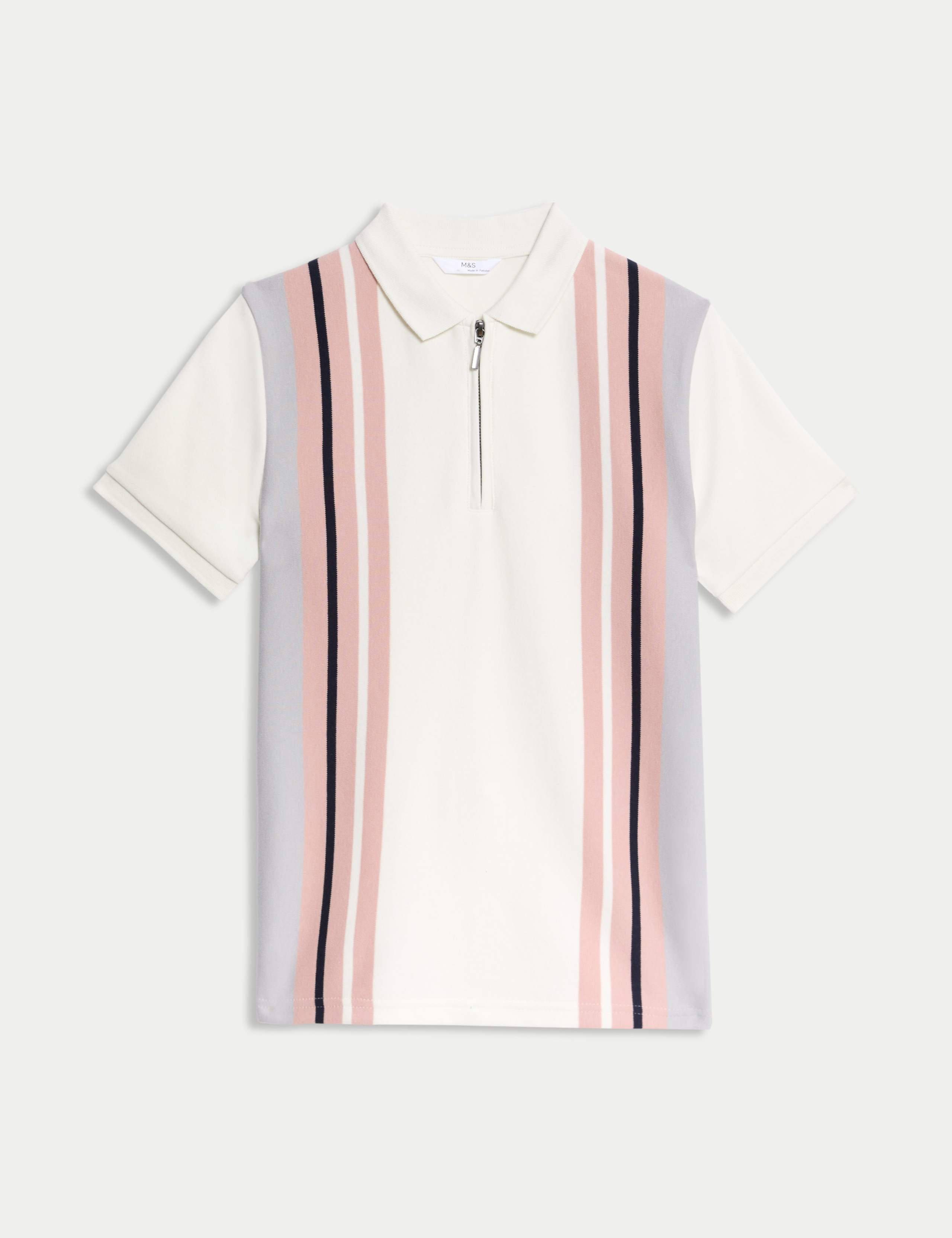 Pure Cotton Striped Polo Shirt (6-16 Yrs)