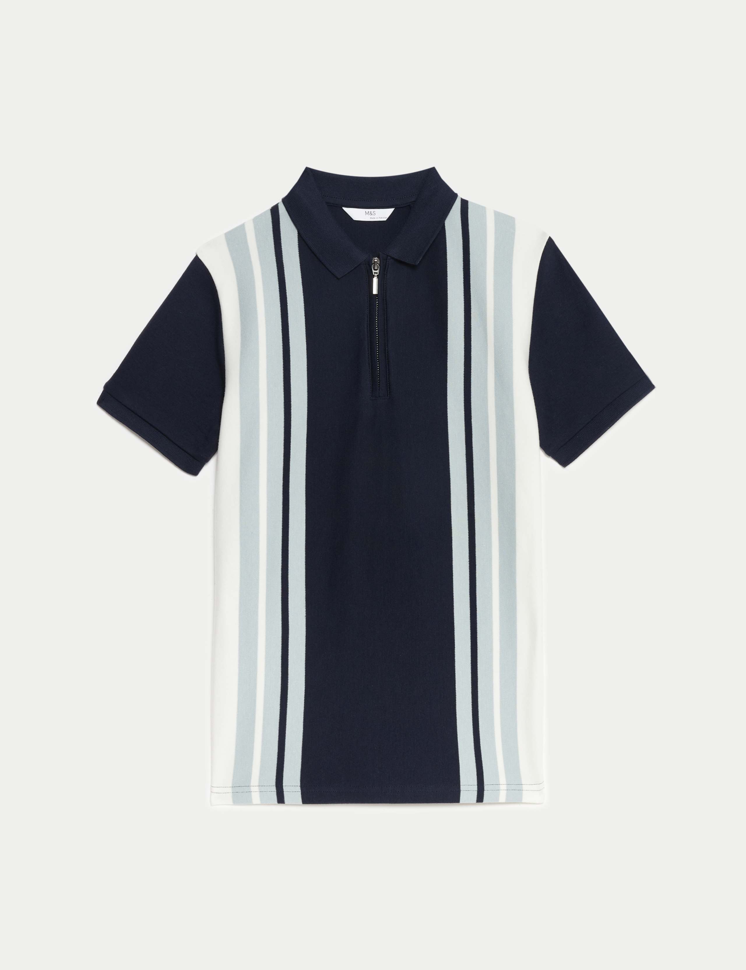 Pure Cotton Striped Polo Shirt (6-16 Yrs)