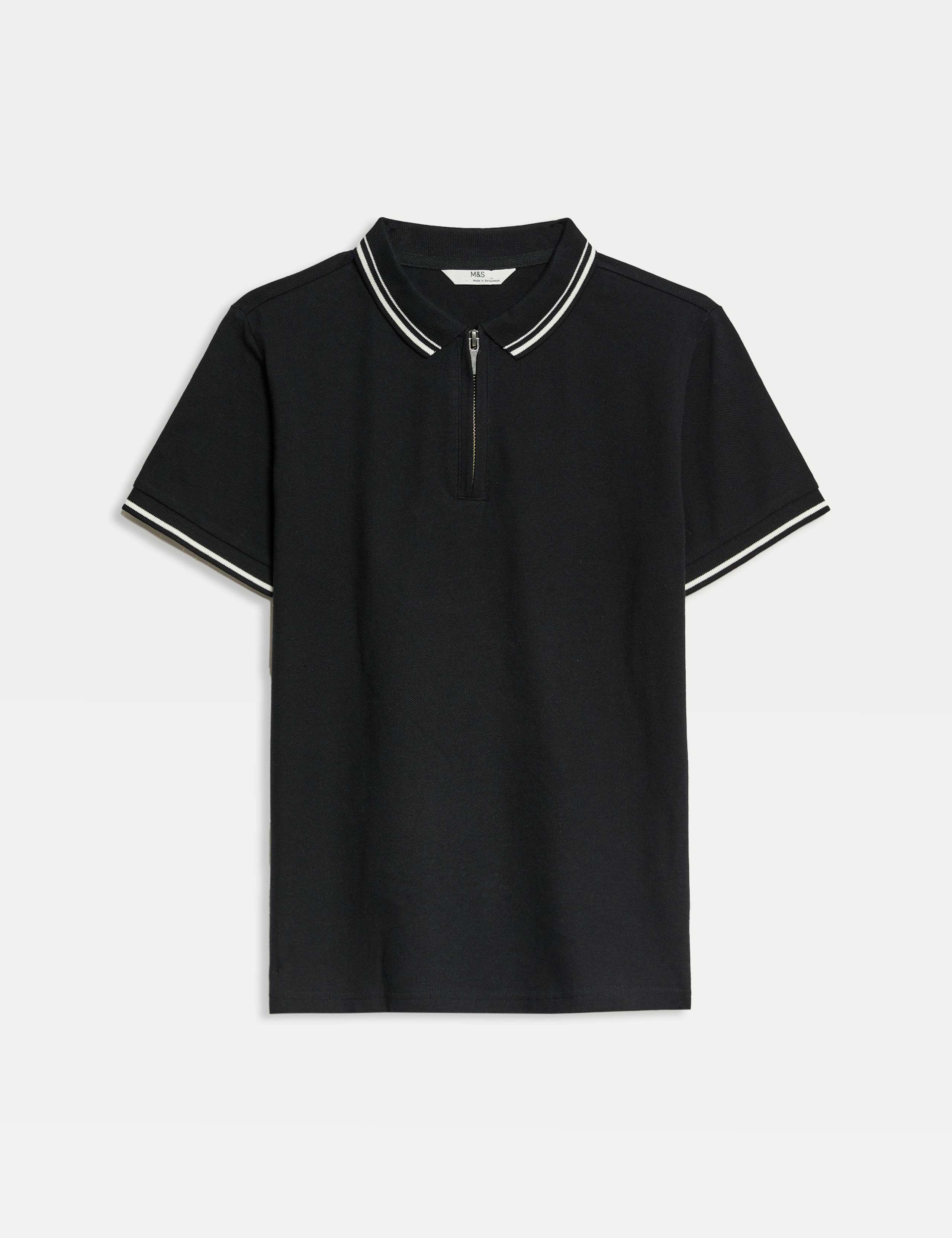 Pure Cotton Half Zip Polo Shirt (6-16 Yrs)