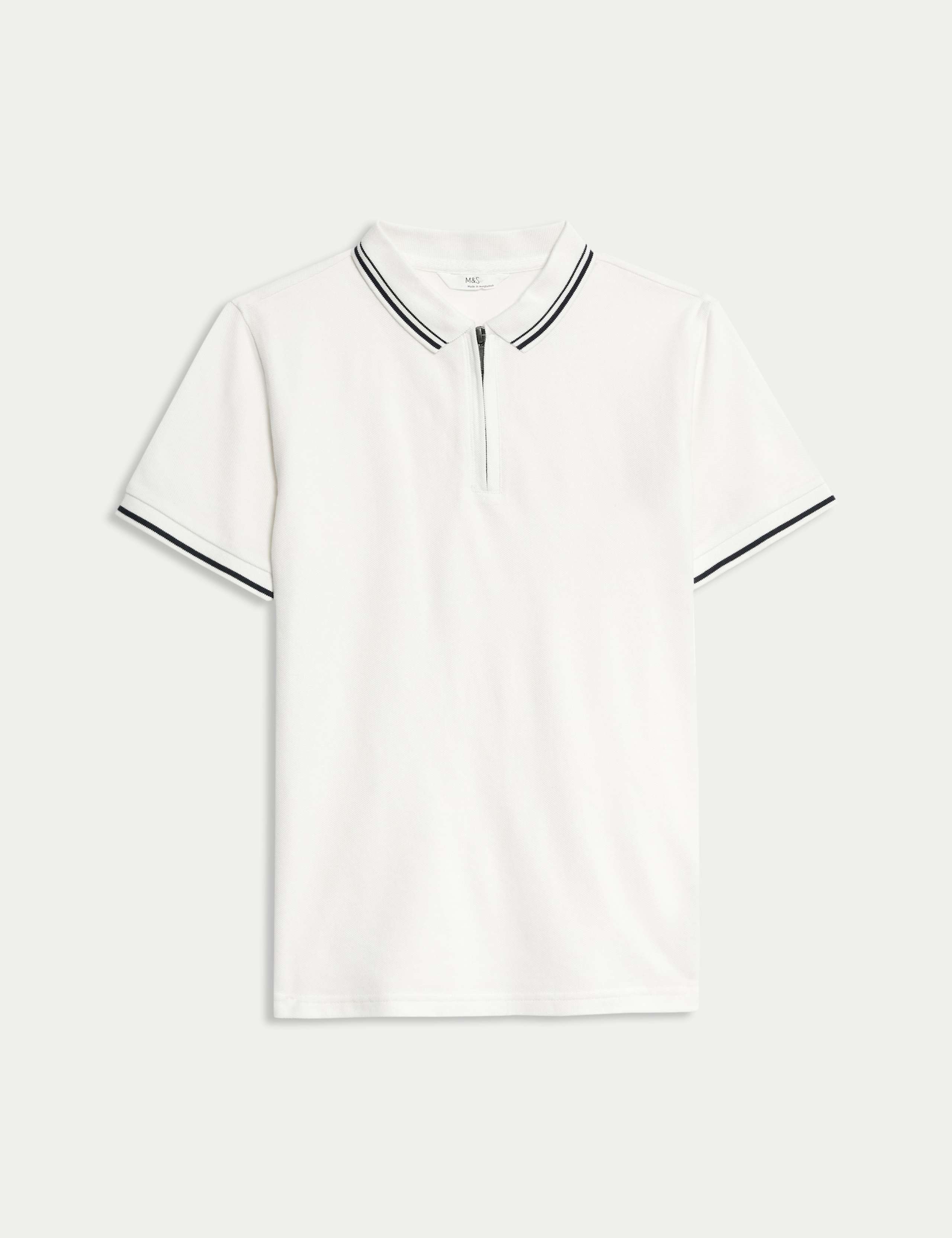 Pure Cotton Half Zip Polo Shirt (6-16 Yrs)