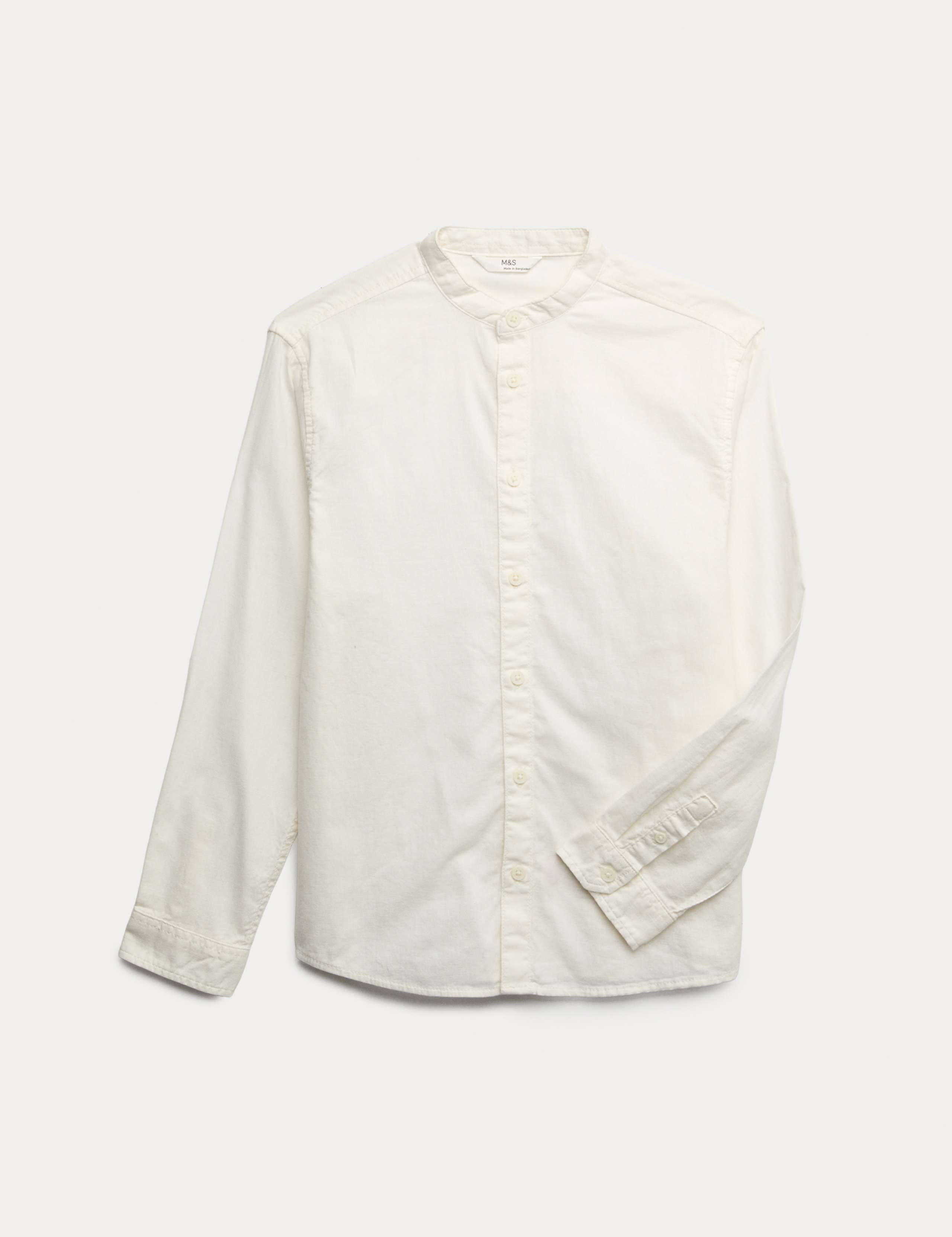 Cotton Rich Grandad Collar Shirt (2-16 Yrs)