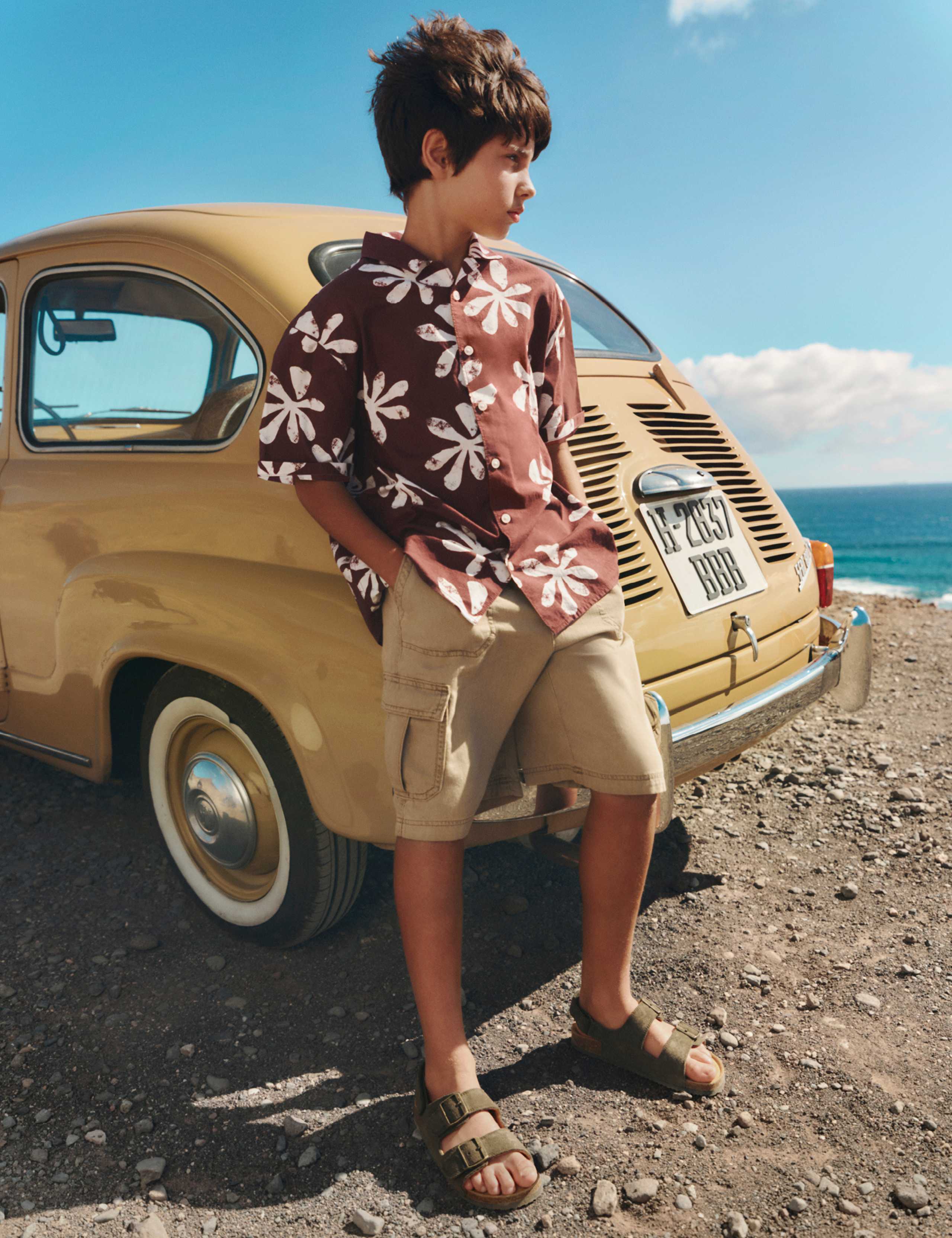 Pure Cotton Cargo Shorts (6-16 Yrs)