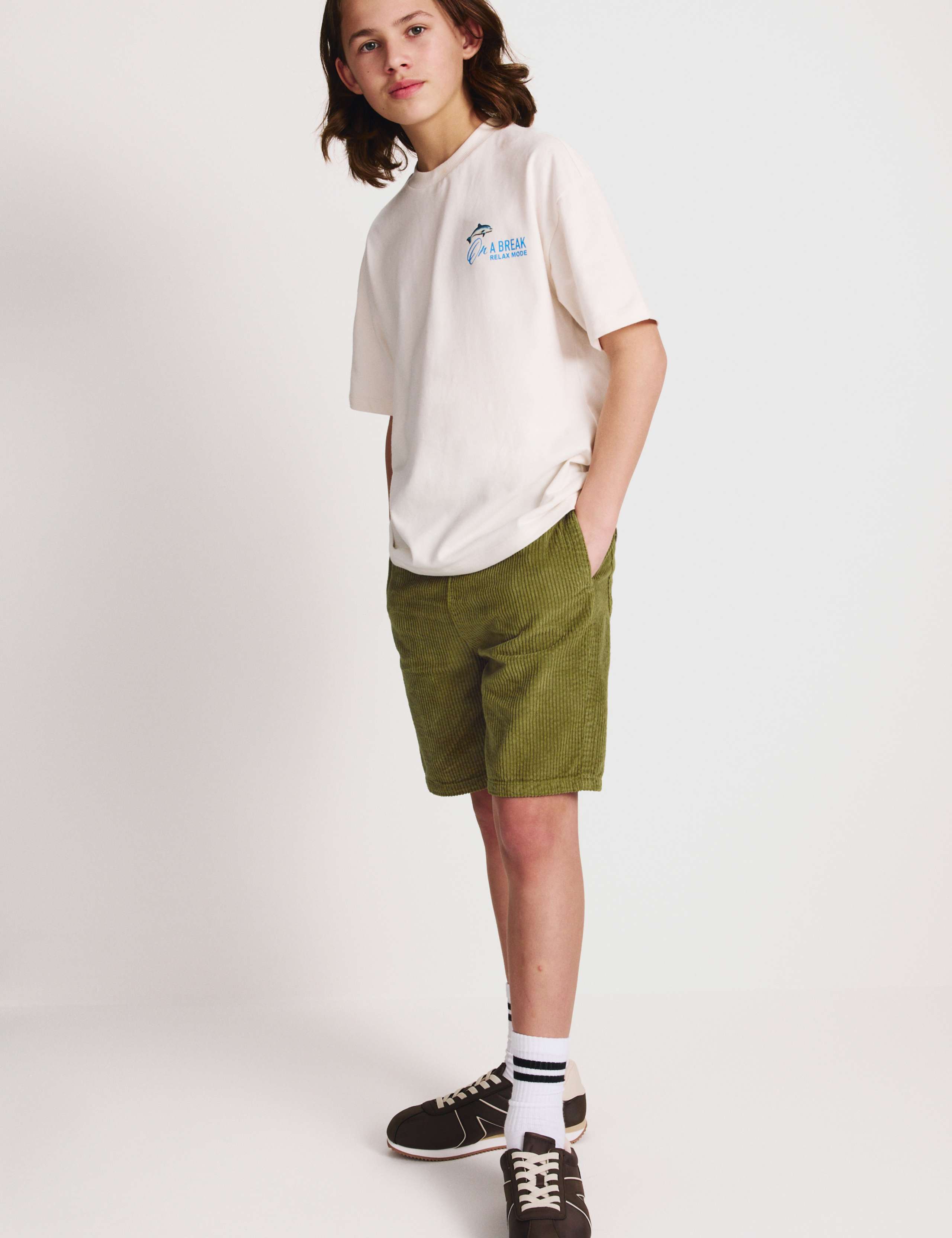 Pure Cotton Corduroy Shorts (2-16 Yrs)
