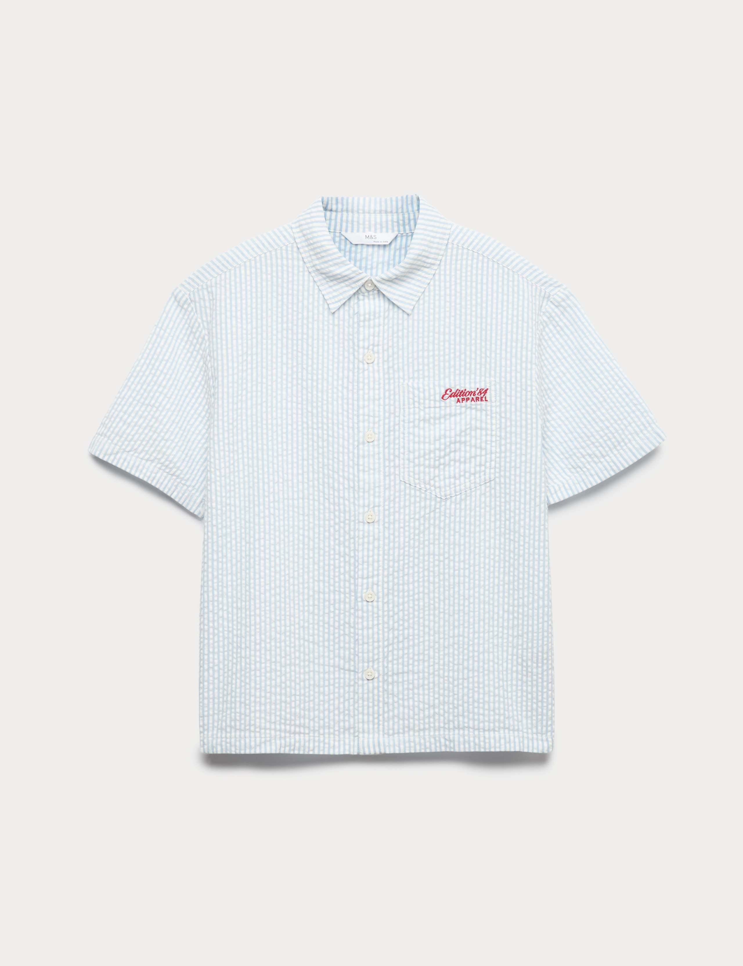 Pure Cotton Striped Shirt (6-16 Yrs)