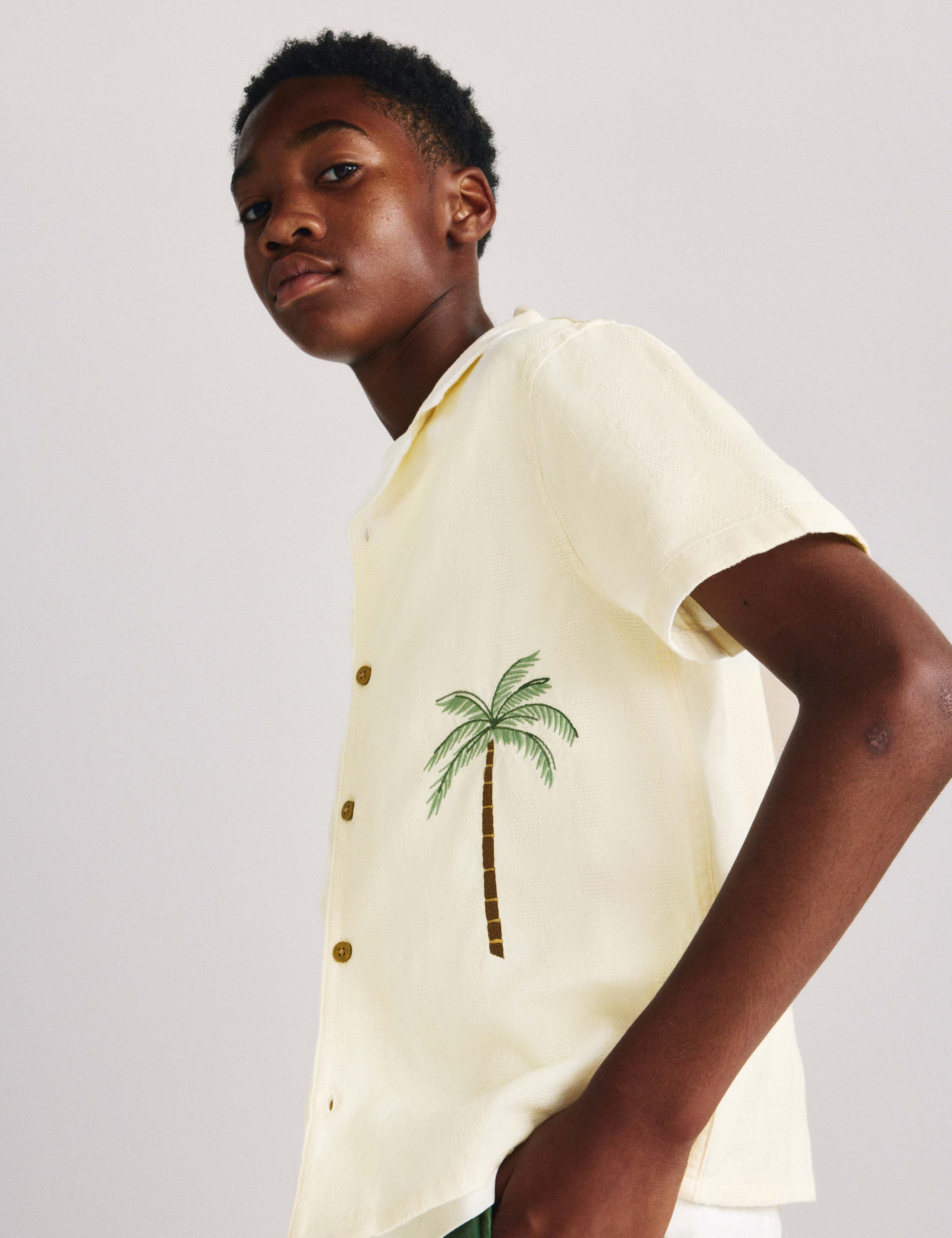 Pure Cotton Textured Shirt (6-16 Yrs)