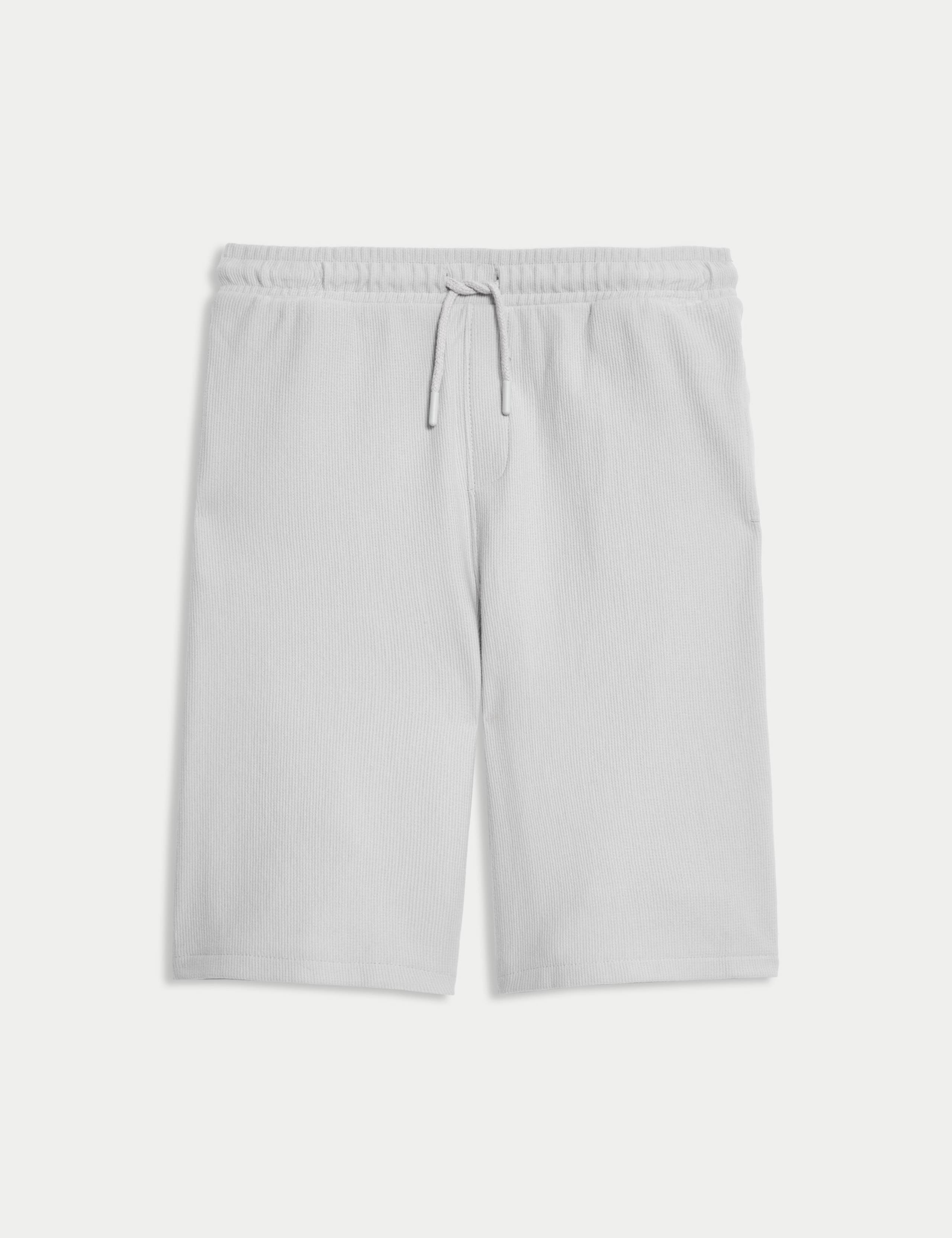 Pure Cotton Textured Shorts (6-16 Yrs)