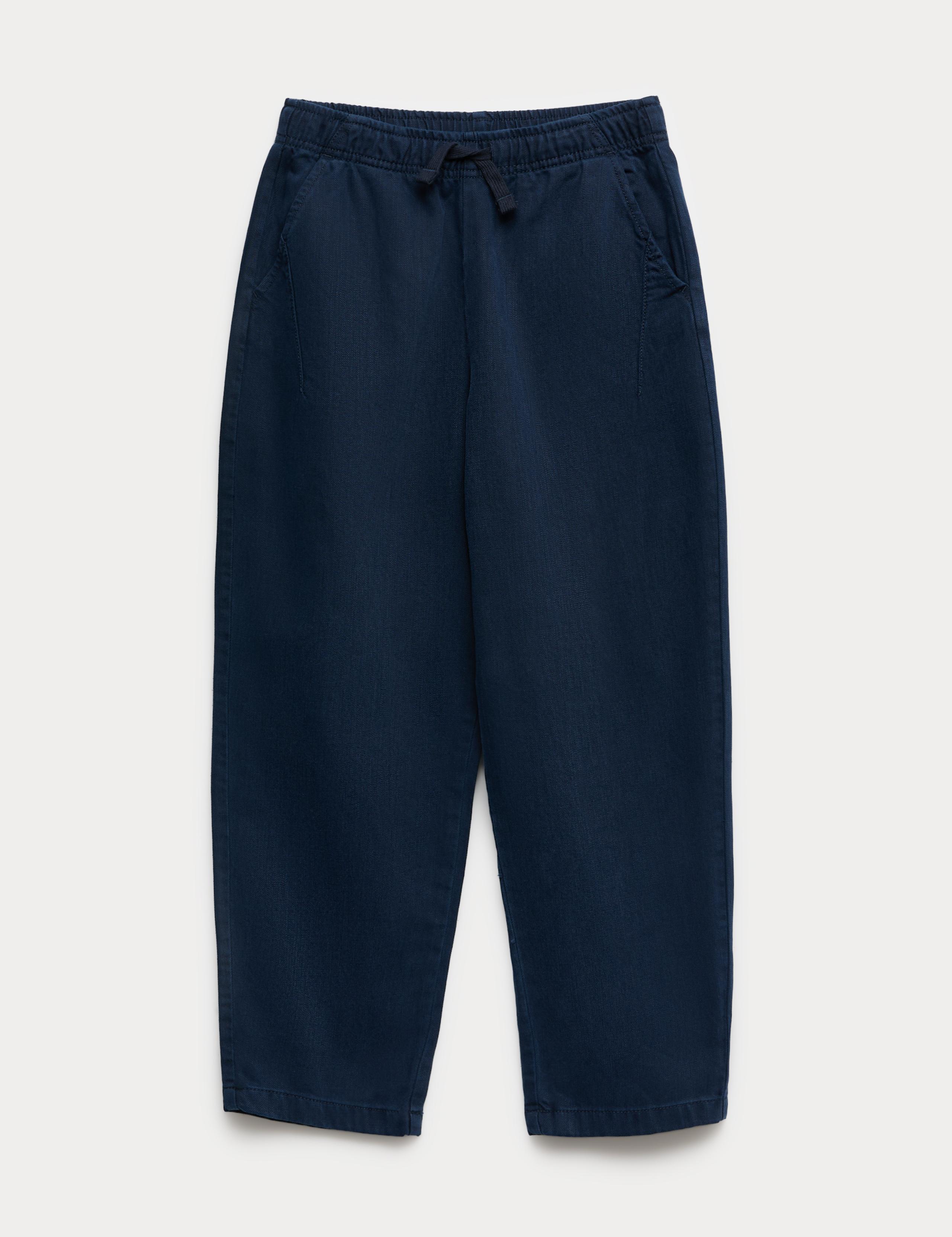 Relaxed Cotton Rich Lightweight Trousers (6-16 Yrs)