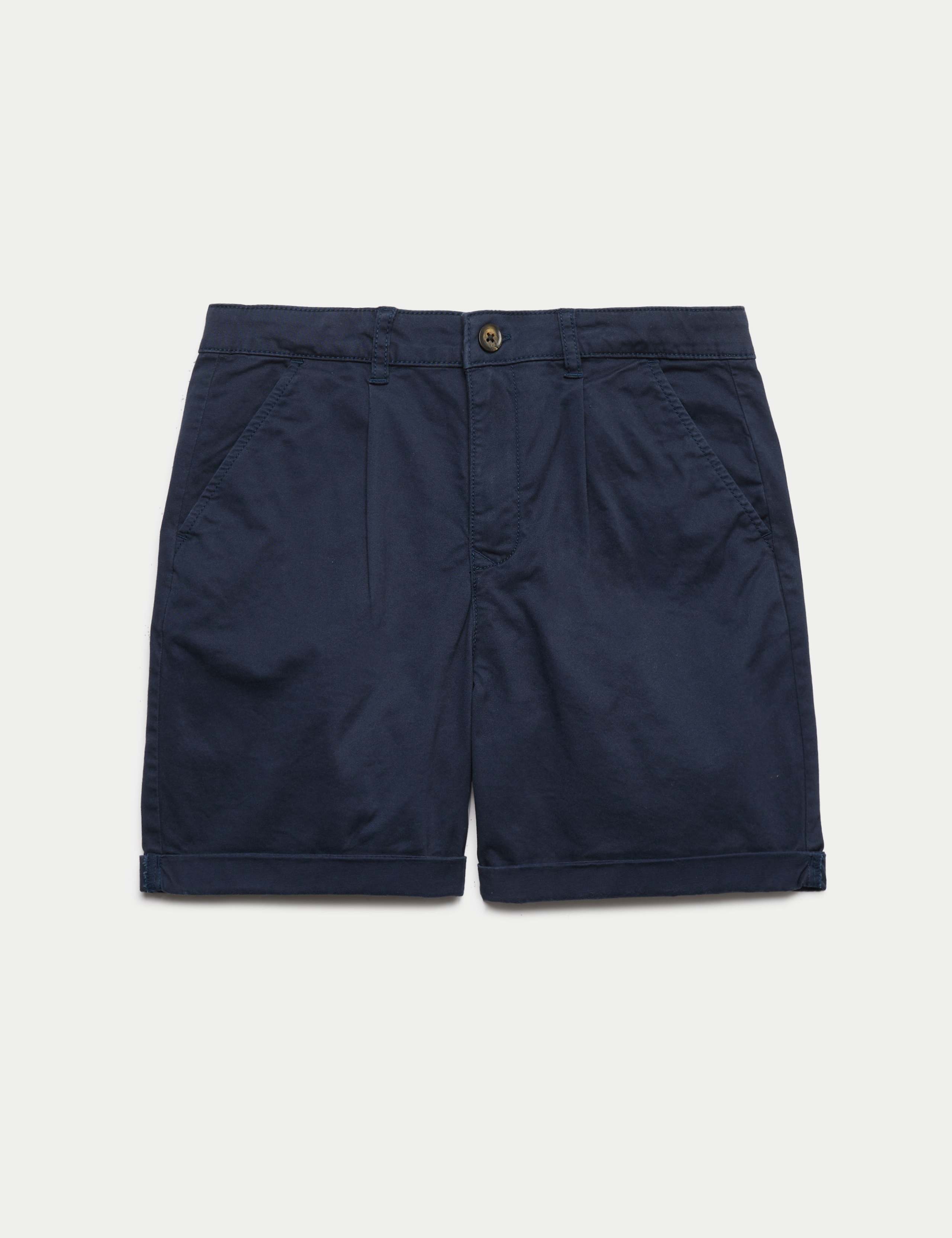 Cotton Rich Pleated Chino Shorts (6-16 Yrs)