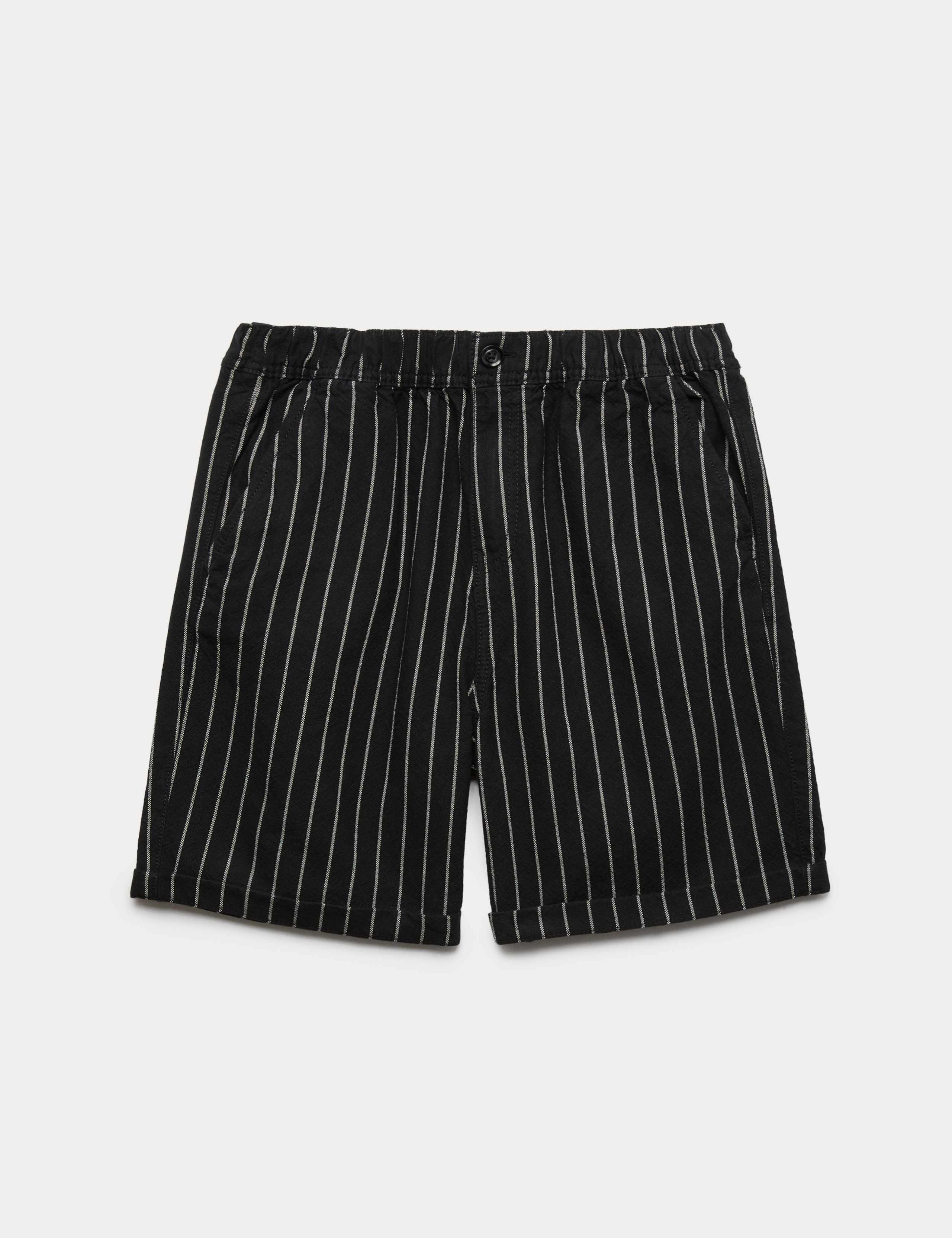 Pure Cotton Striped Shorts (6-16 Yrs)