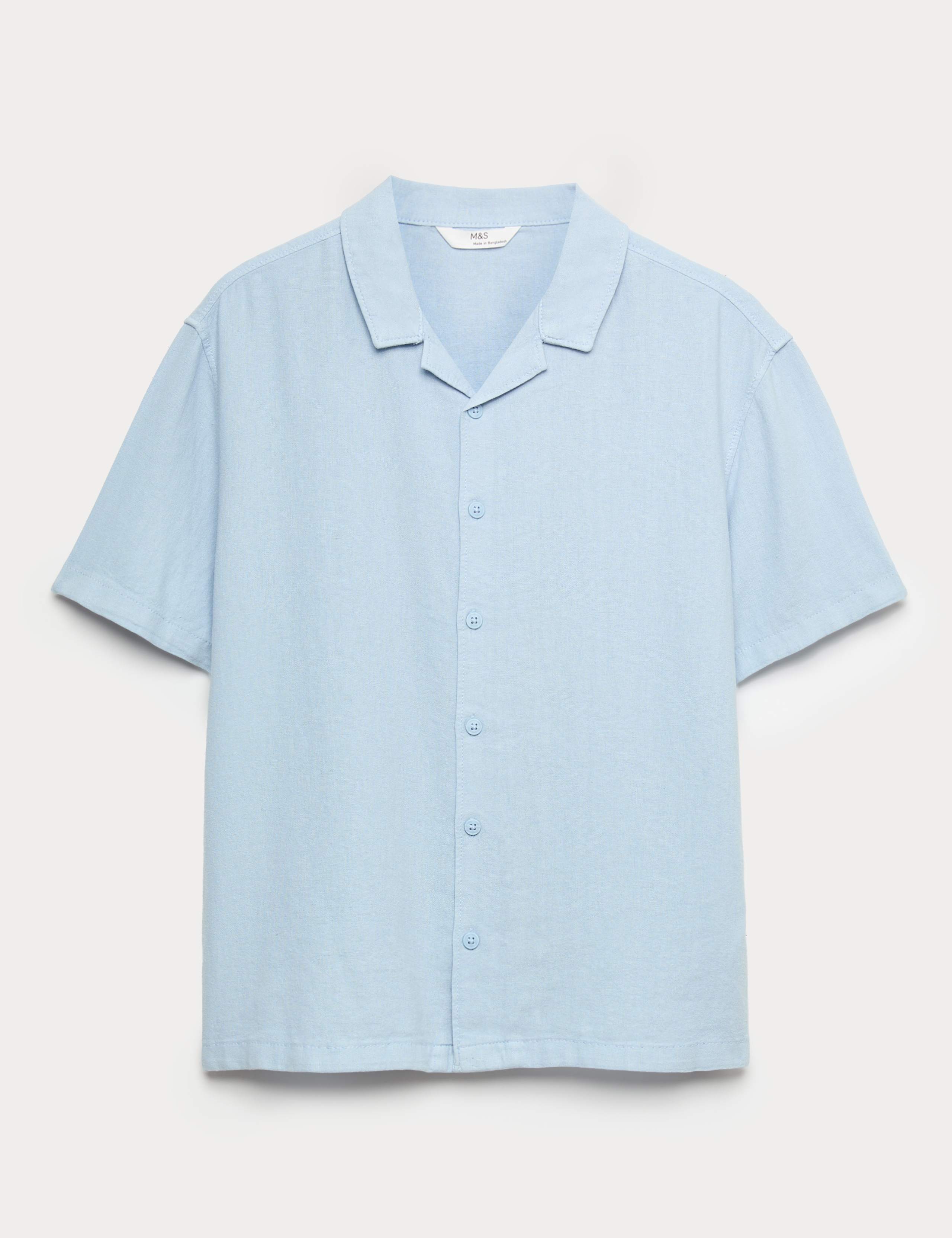 Linen Rich Plain Shirt (6-16 Yrs)