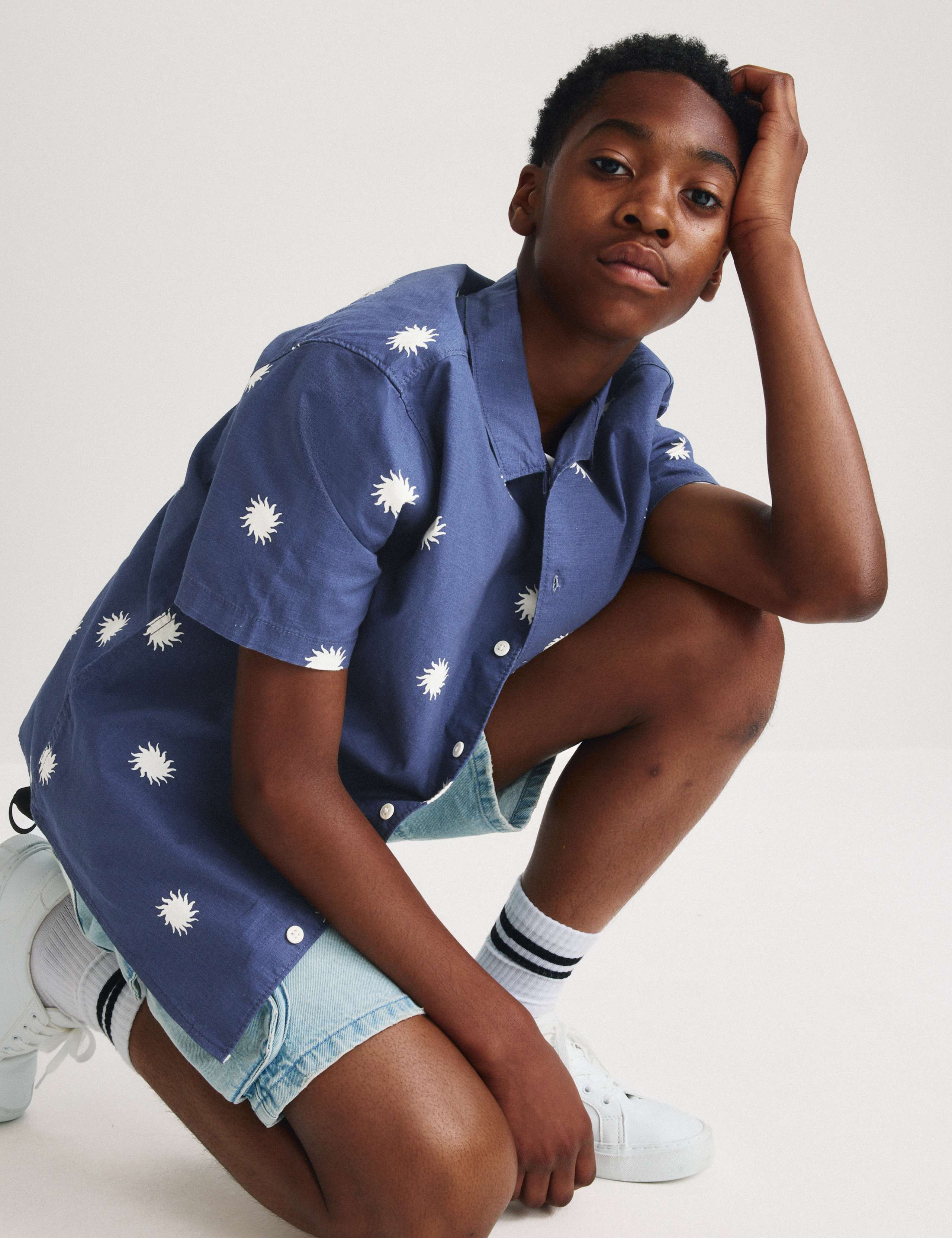 Pure Cotton Sun Print Shirt (6-16 Yrs)