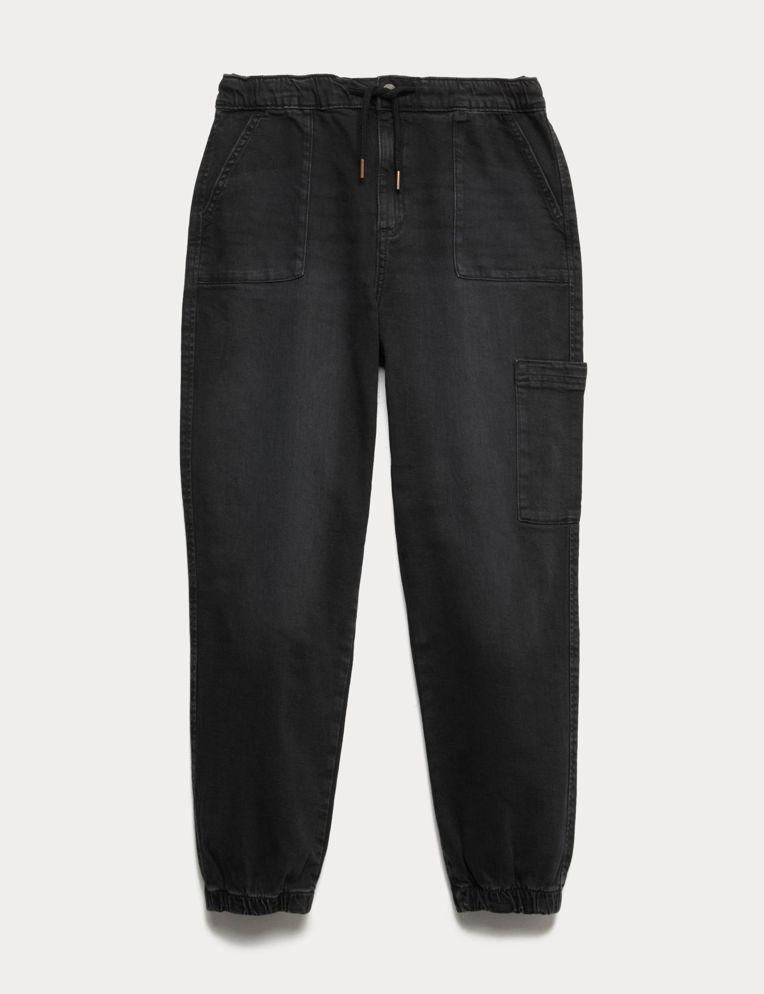 Cotton Rich Denim Drawstring Jeans (6-16 Yrs)