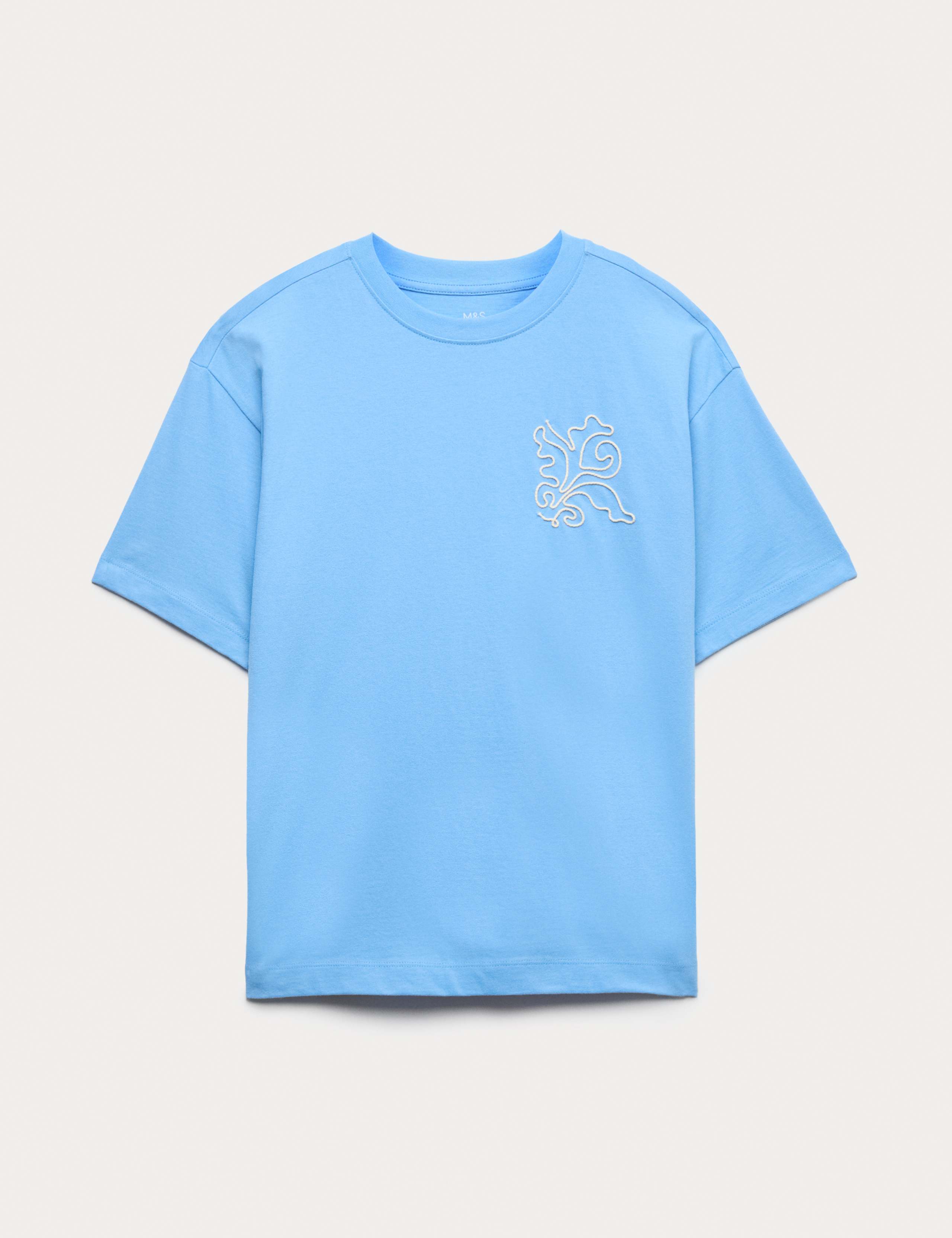 Pure Cotton Embroidered Graphic T-Shirt (6-16 Yrs)