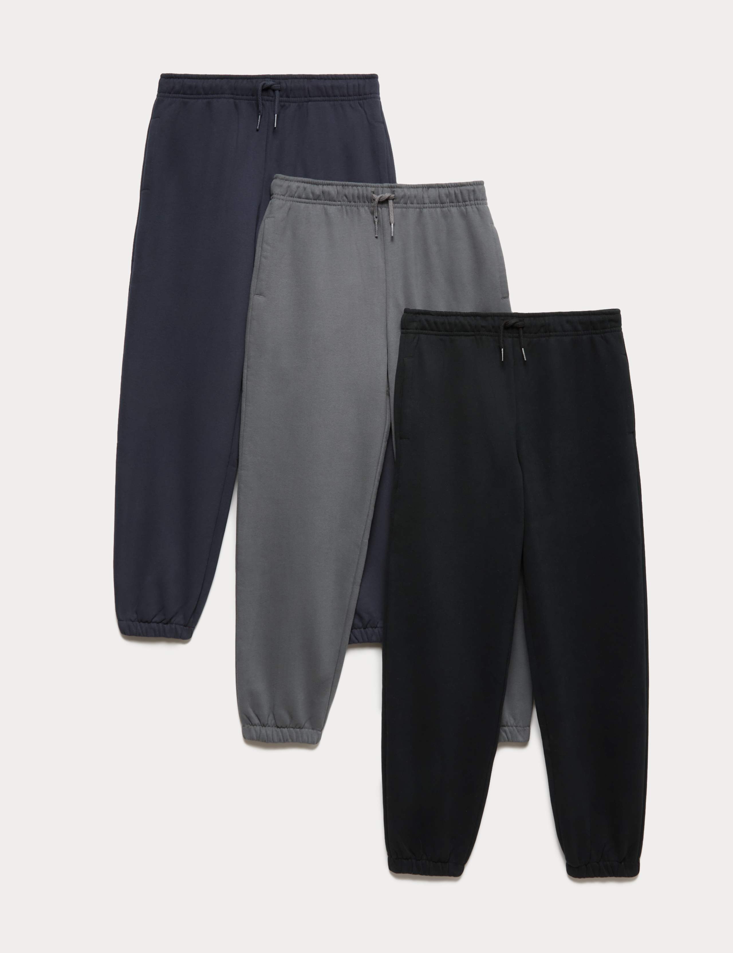 3 Pack Cotton Rich Joggers (6-16 Yrs)