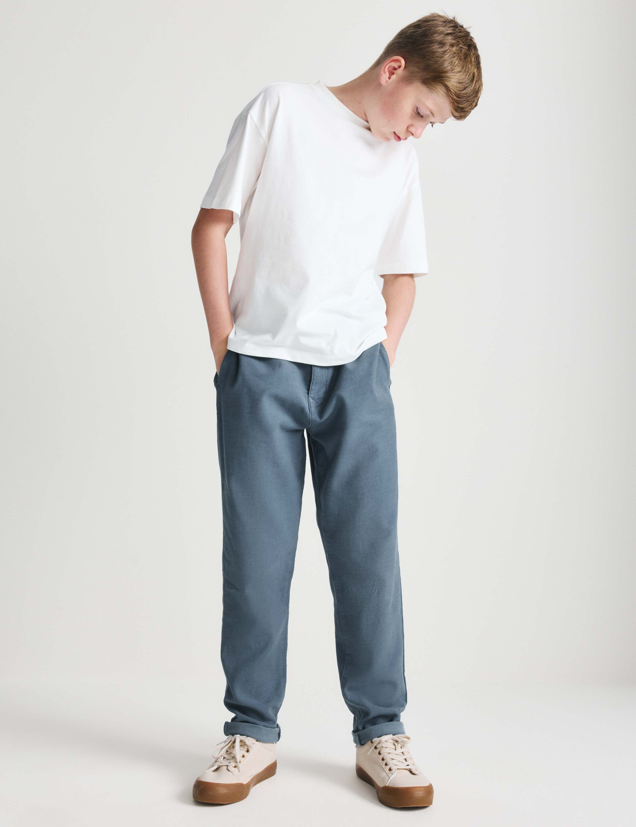Relaxed Cotton Rich Skater Chinos (2-16 Yrs)