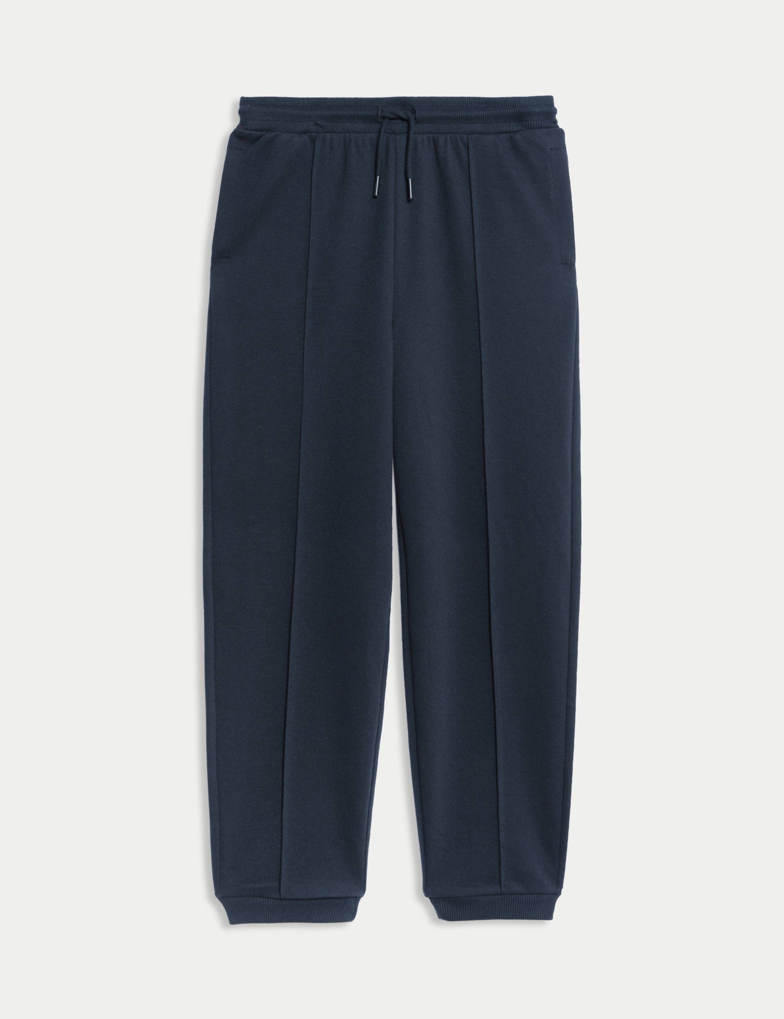Cotton Blend Pique Joggers (6-16 Yrs)