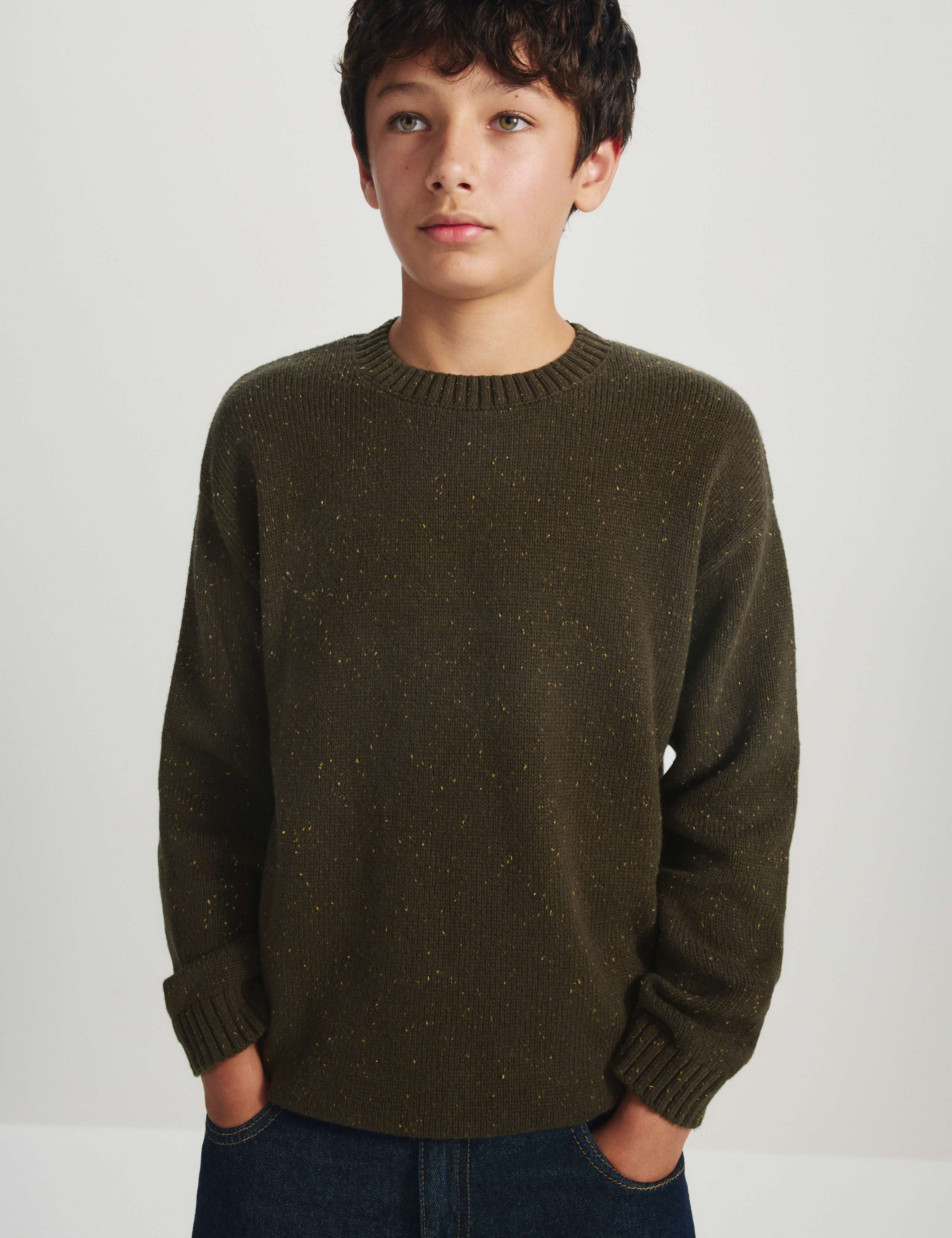Cotton Rich Knitted Jumper with Wool (6-16 Yrs)