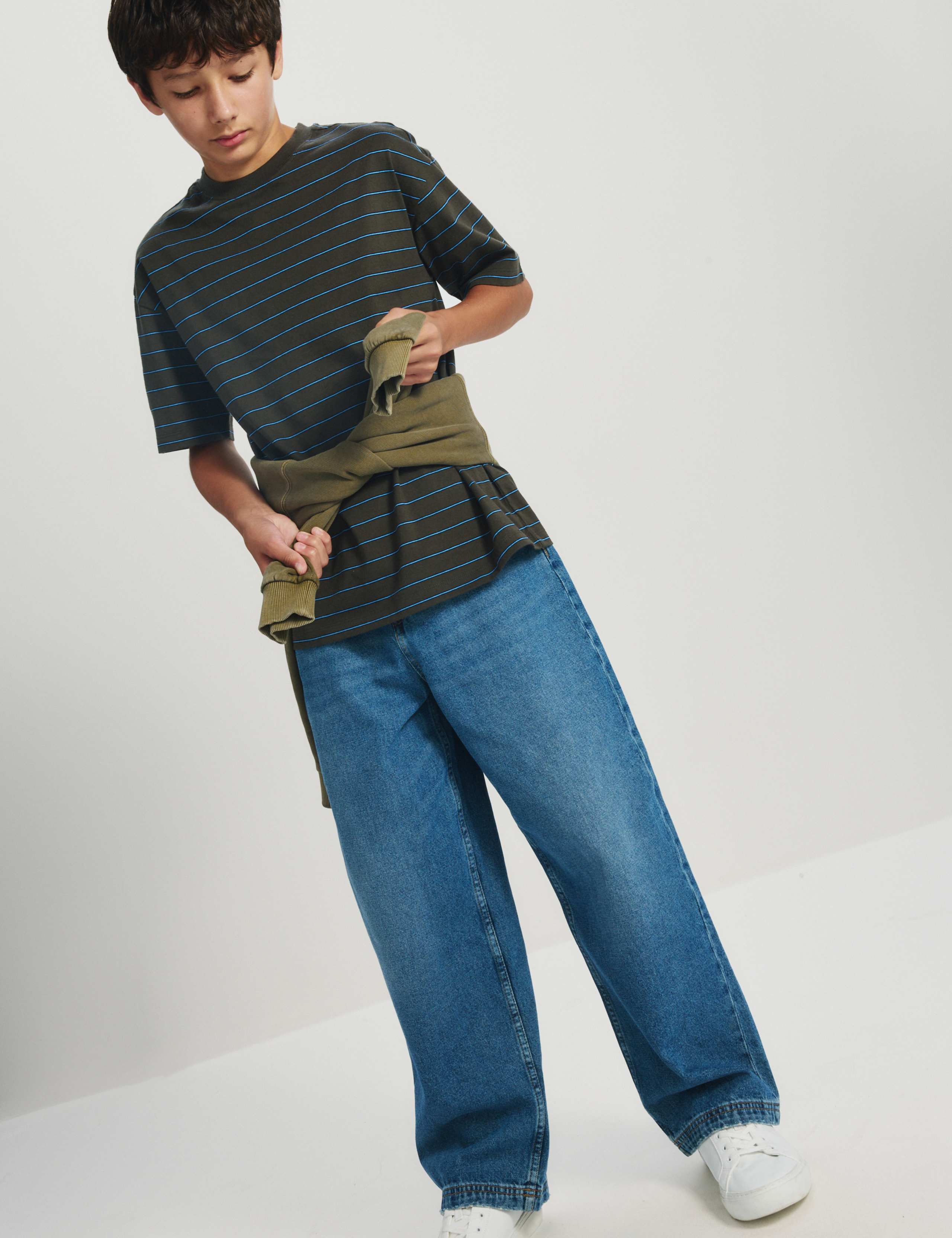 Pure Cotton Striped T-Shirt (6-16 Yrs)