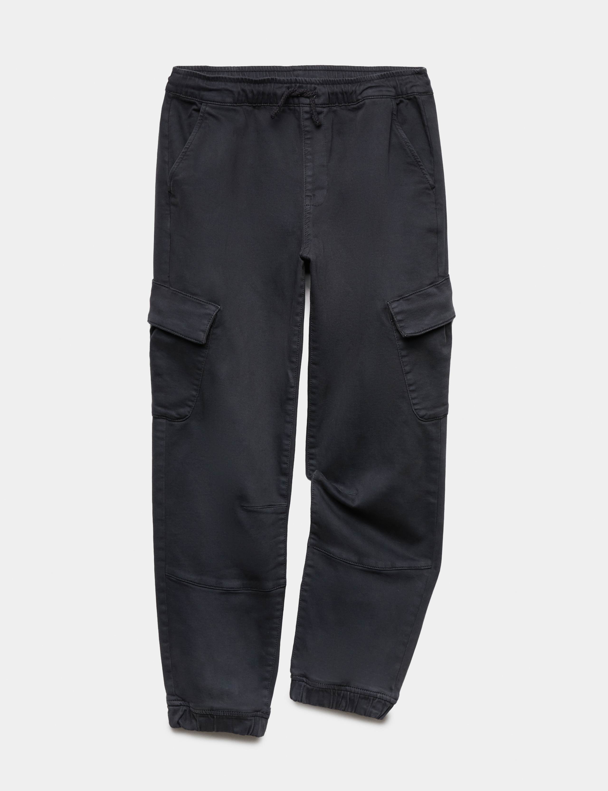 Cotton Rich Stretch Cargo Trousers (6-16 Yrs)