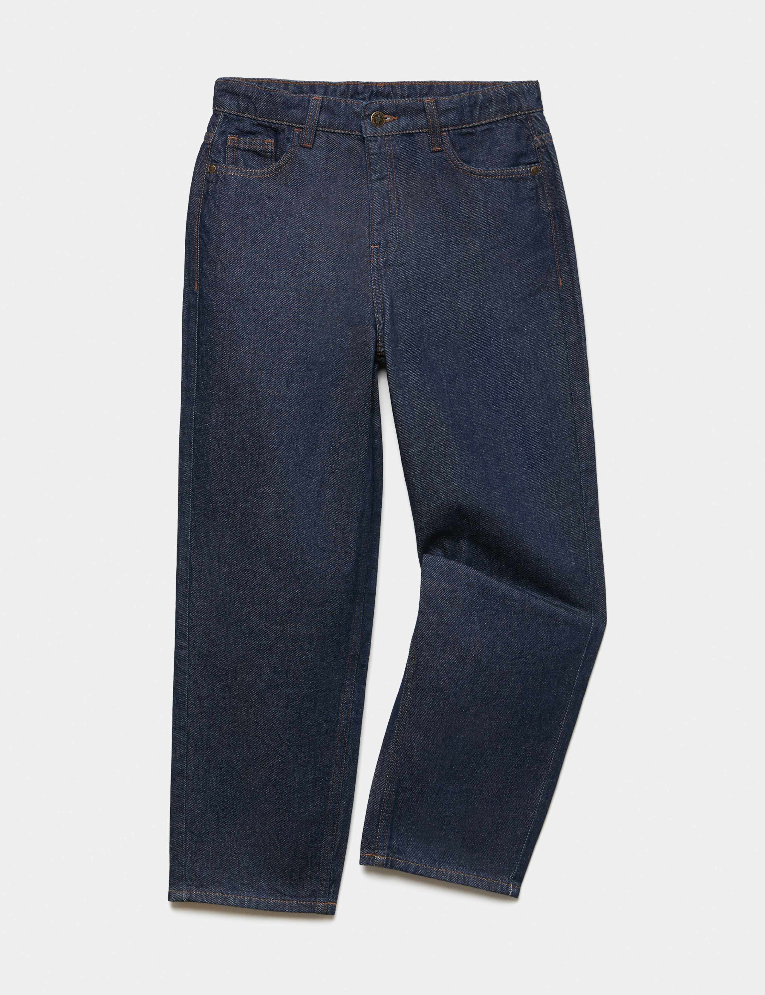 Pure Cotton Barrel Leg Jeans (6-16 Yrs)