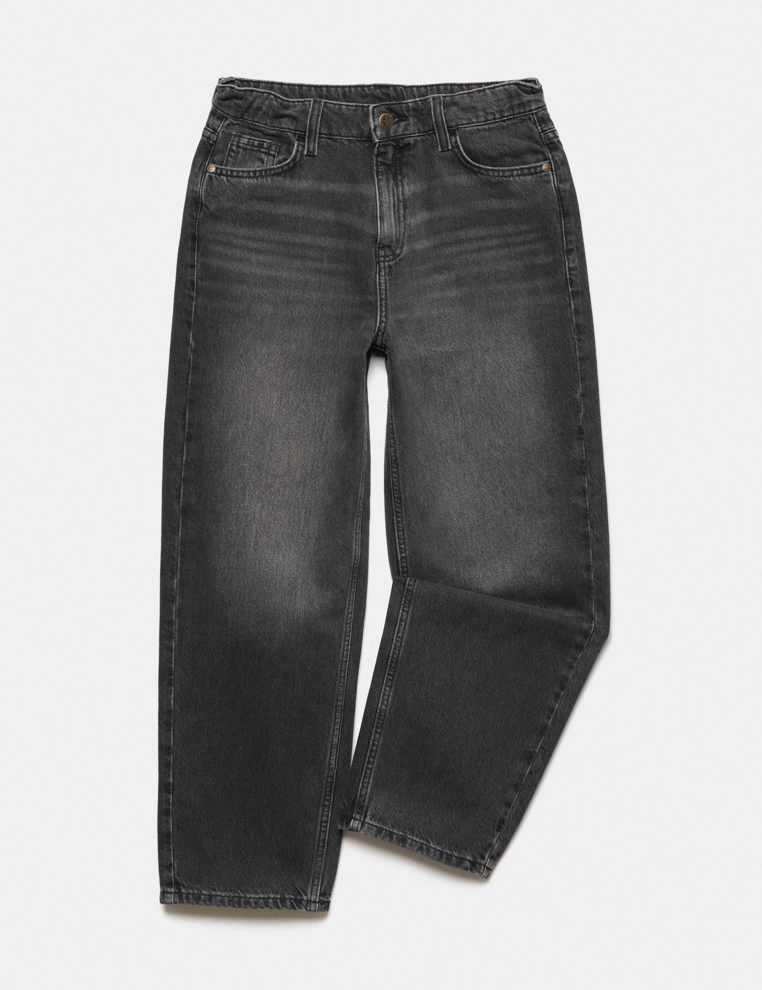 Pure Cotton Barrel Leg Jeans (6-16 Yrs)