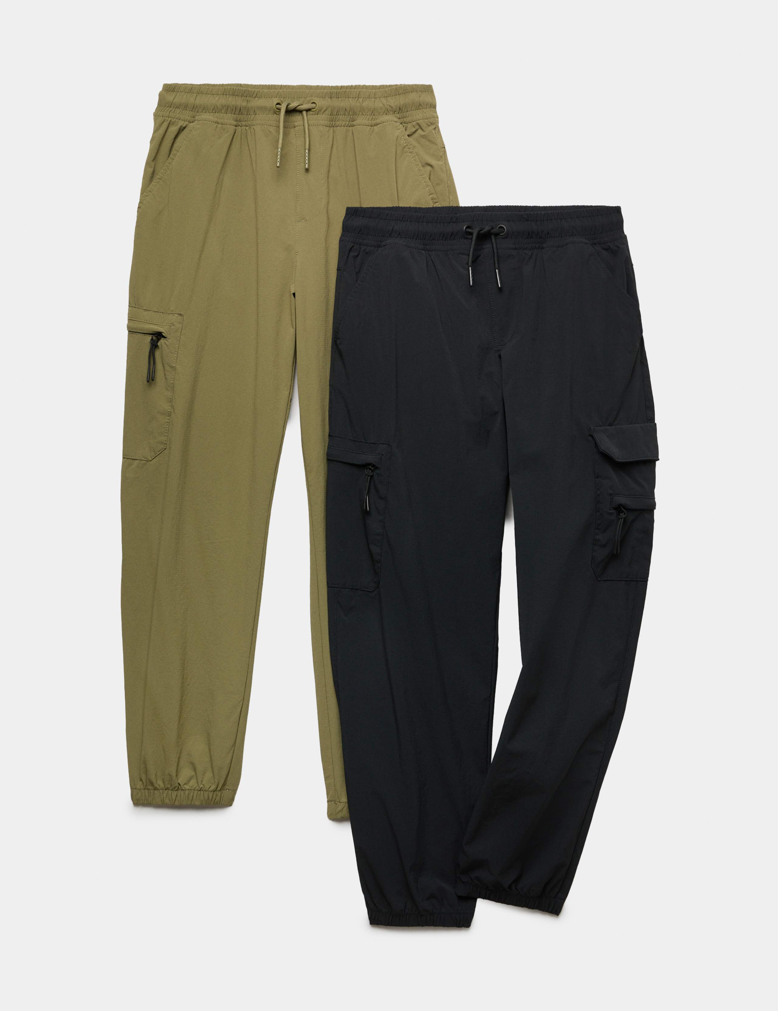 2 Pack Cargo Trousers (6-16 Yrs)