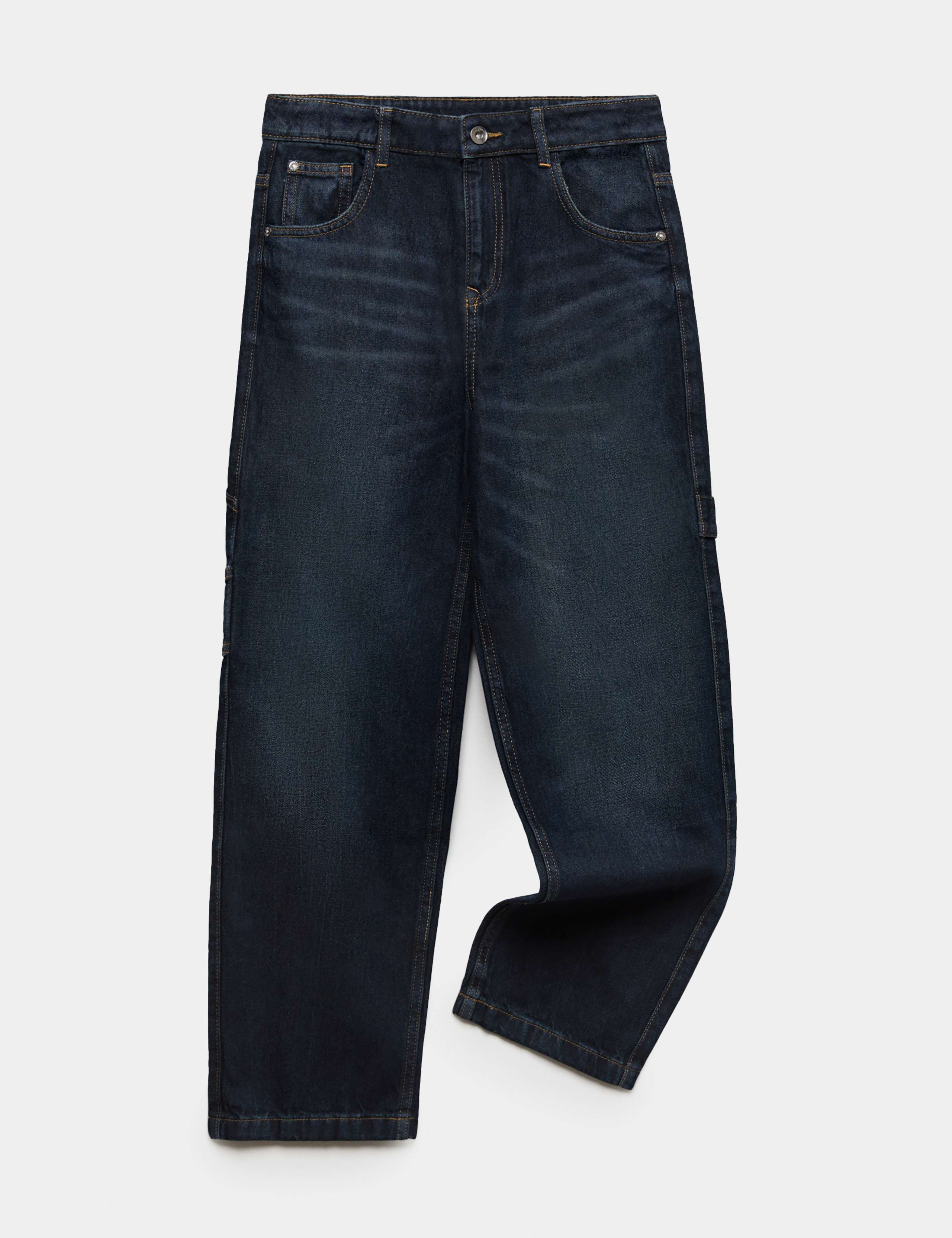 Pure Cotton Baggy Carpenter Jeans (6-16 Yrs)