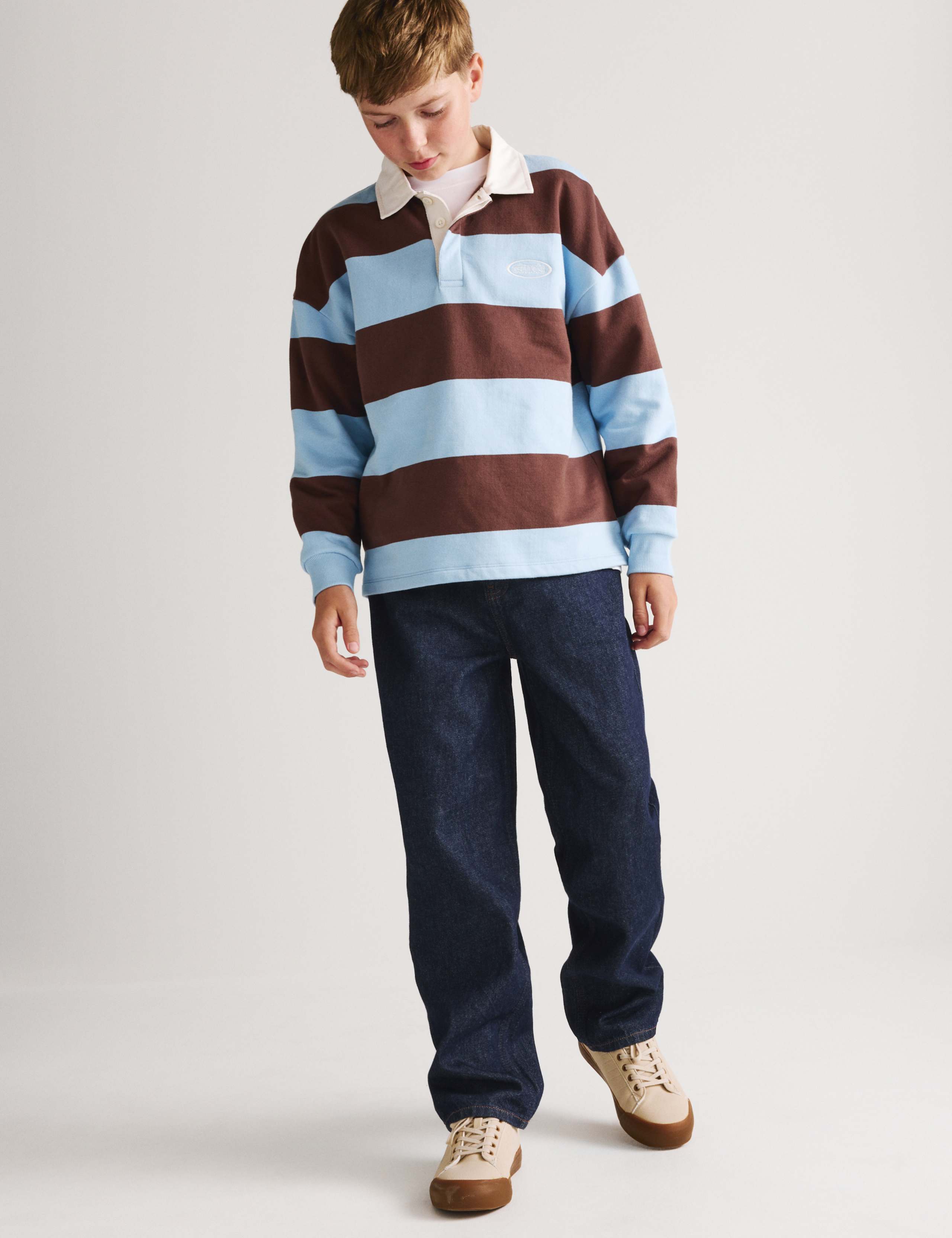 Relaxed Baggy Pure Cotton Jeans (6-16 Yrs)