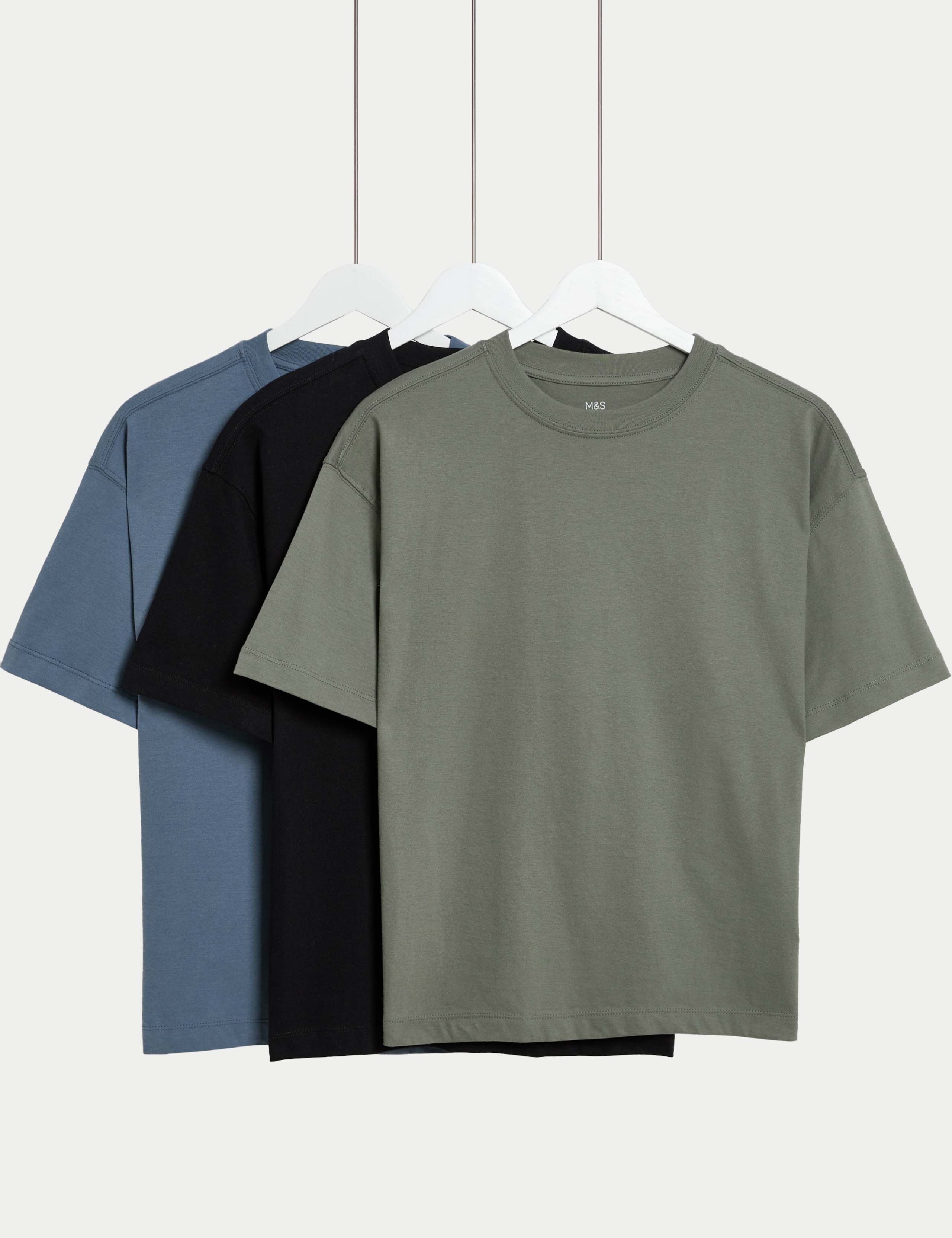 3pk Pure Cotton T-Shirts (6-16 Yrs)
