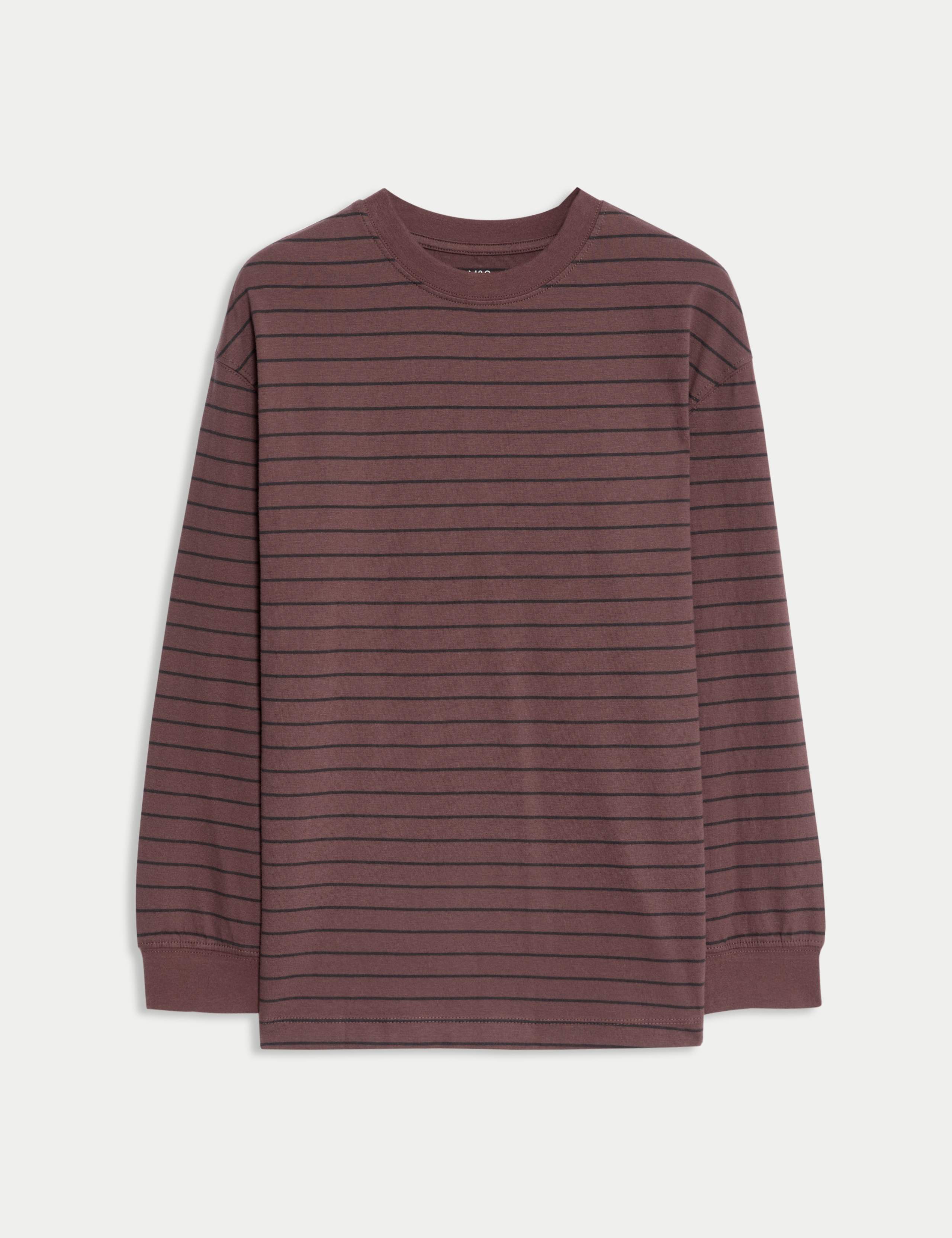 Pure Cotton Striped Long Sleeve Top (6-16 Yrs)
