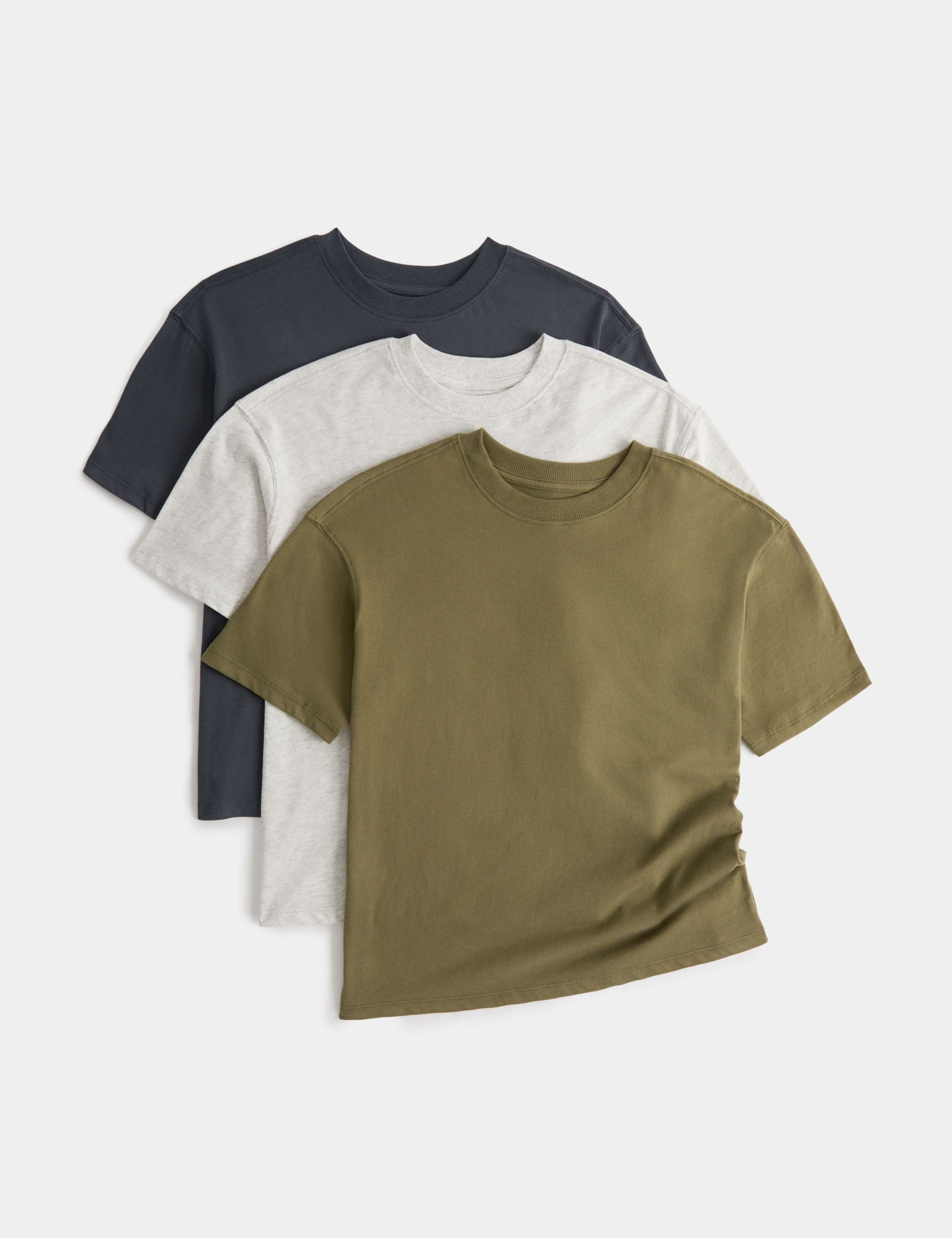 3 Pack Pure Cotton Plain T-Shirts (6-16 Yrs)
