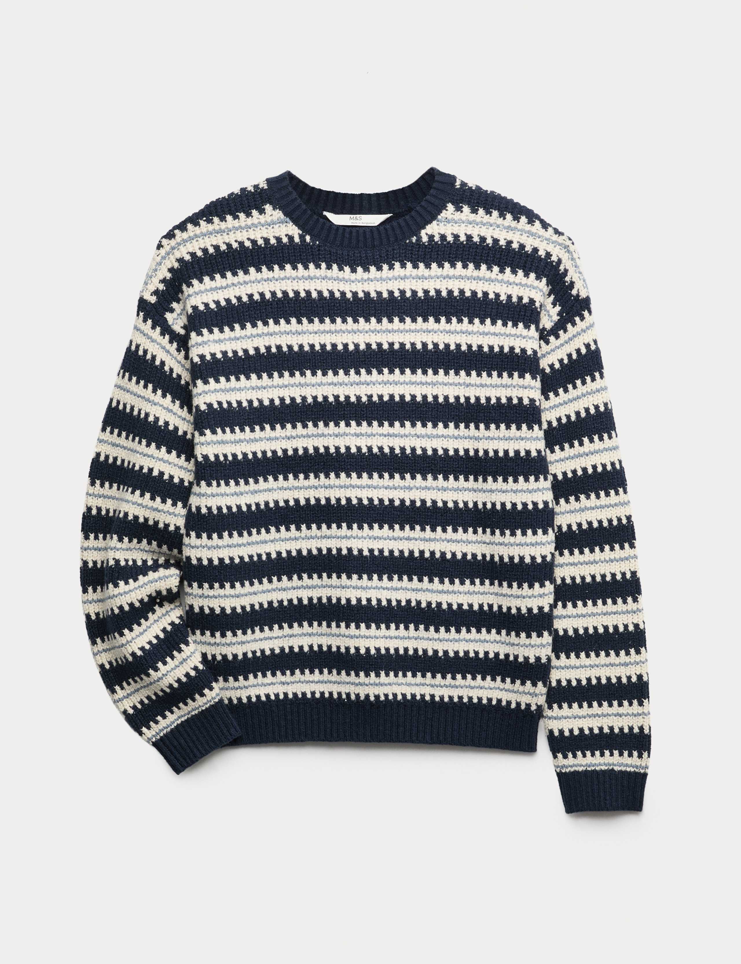 Cotton Rich Striped Knitted Jumper (2-16 Yrs)