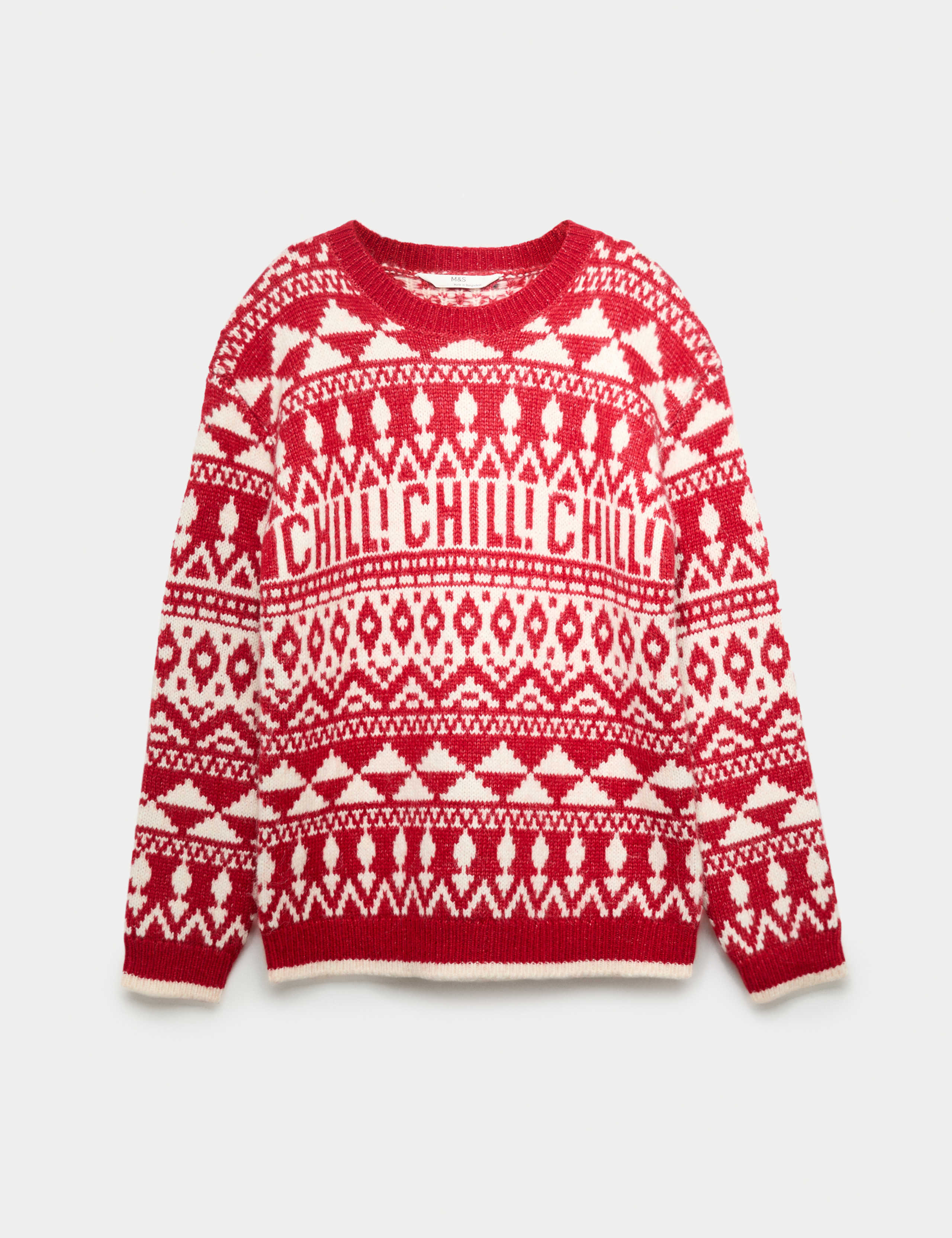 Patterned Jumper with Wool (6-16 Yrs)