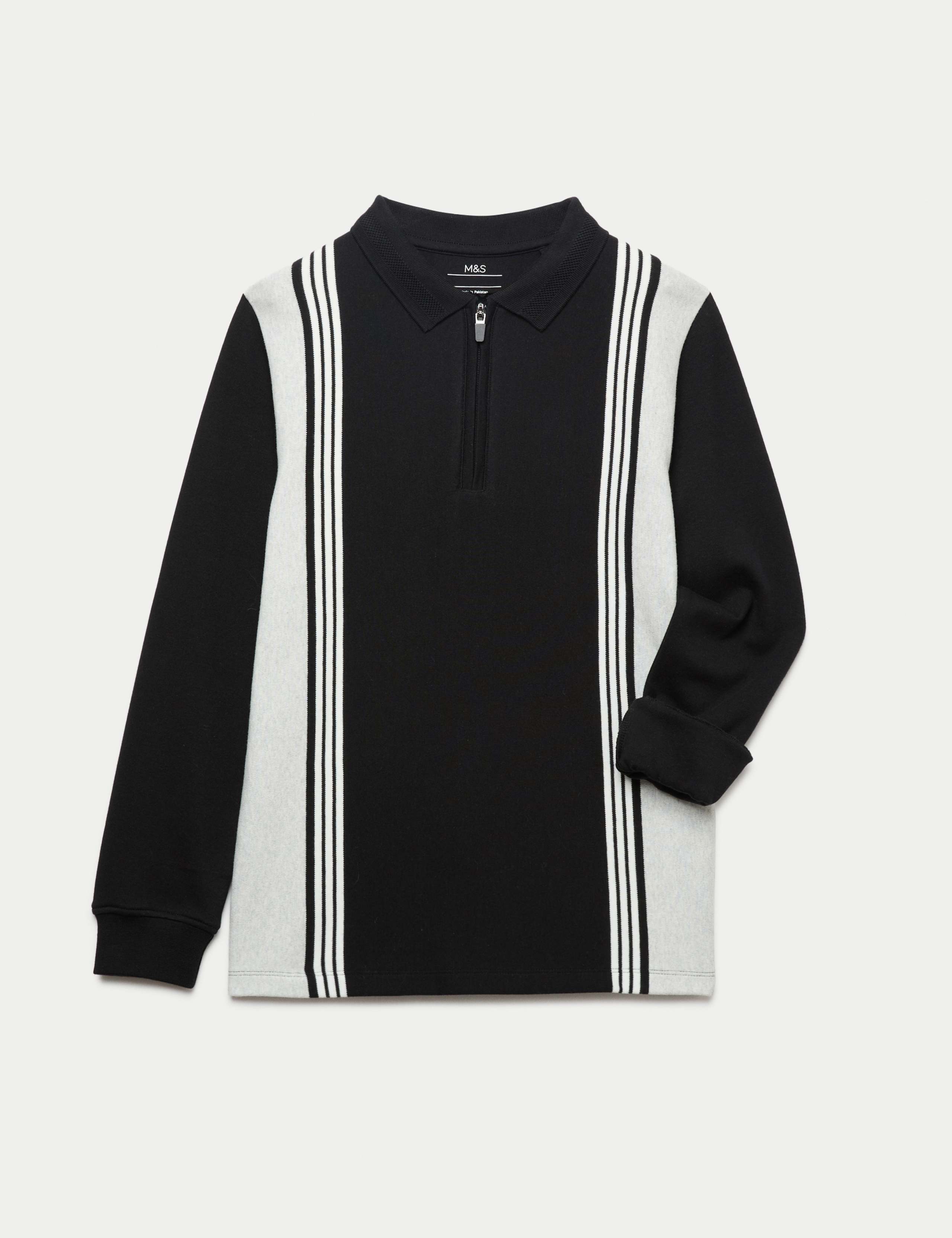 Pure Cotton Long Sleeve Polo Shirt (2-16 Yrs)