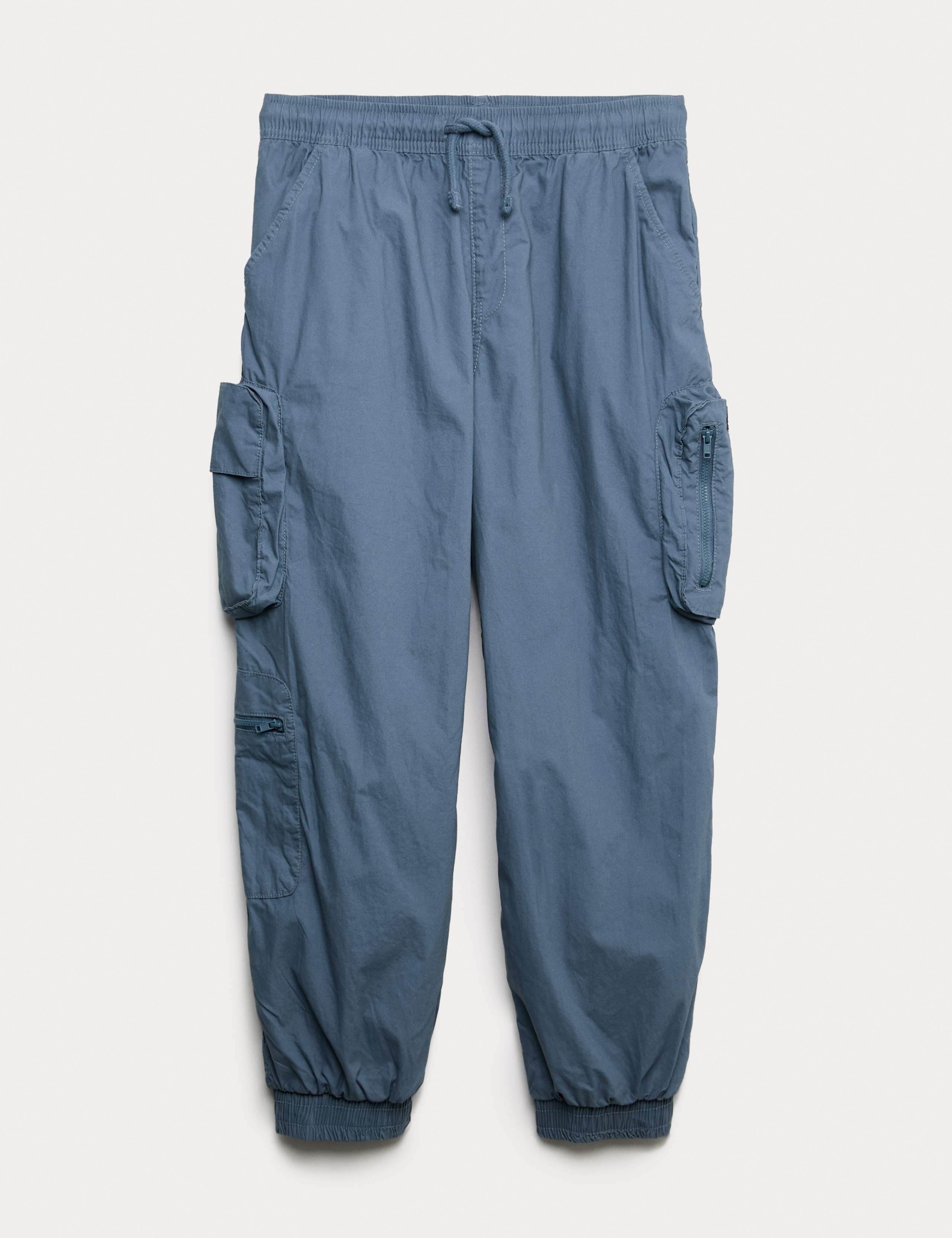 Pure Cotton Cargo Trousers (6-16 Yrs)