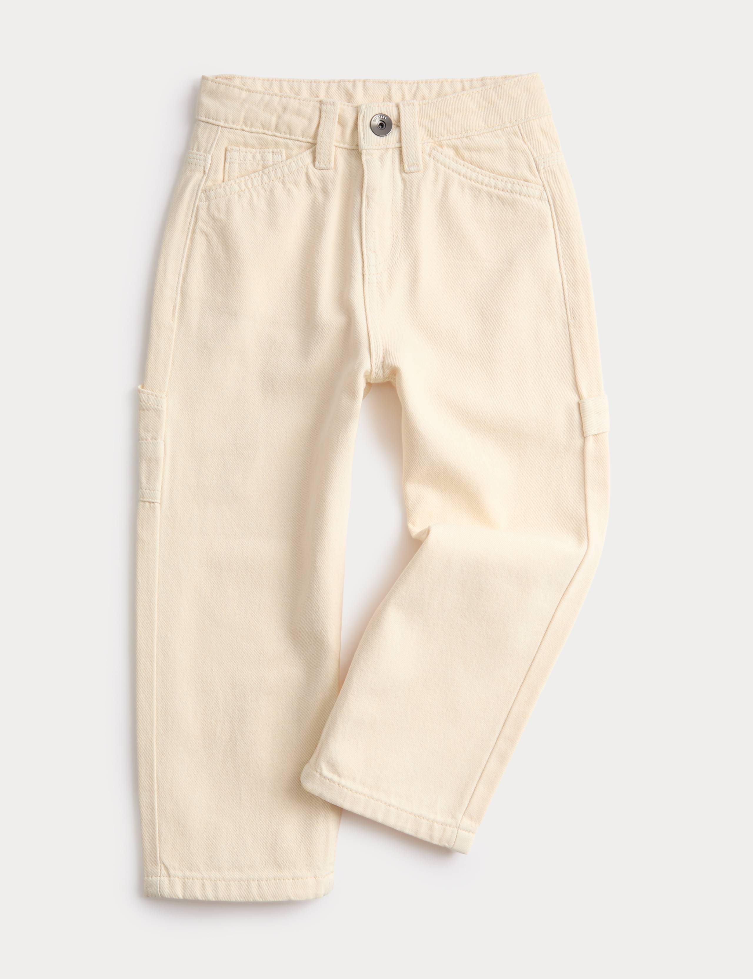 Pure Cotton Denim Carpenter Jeans (2-8 Years)