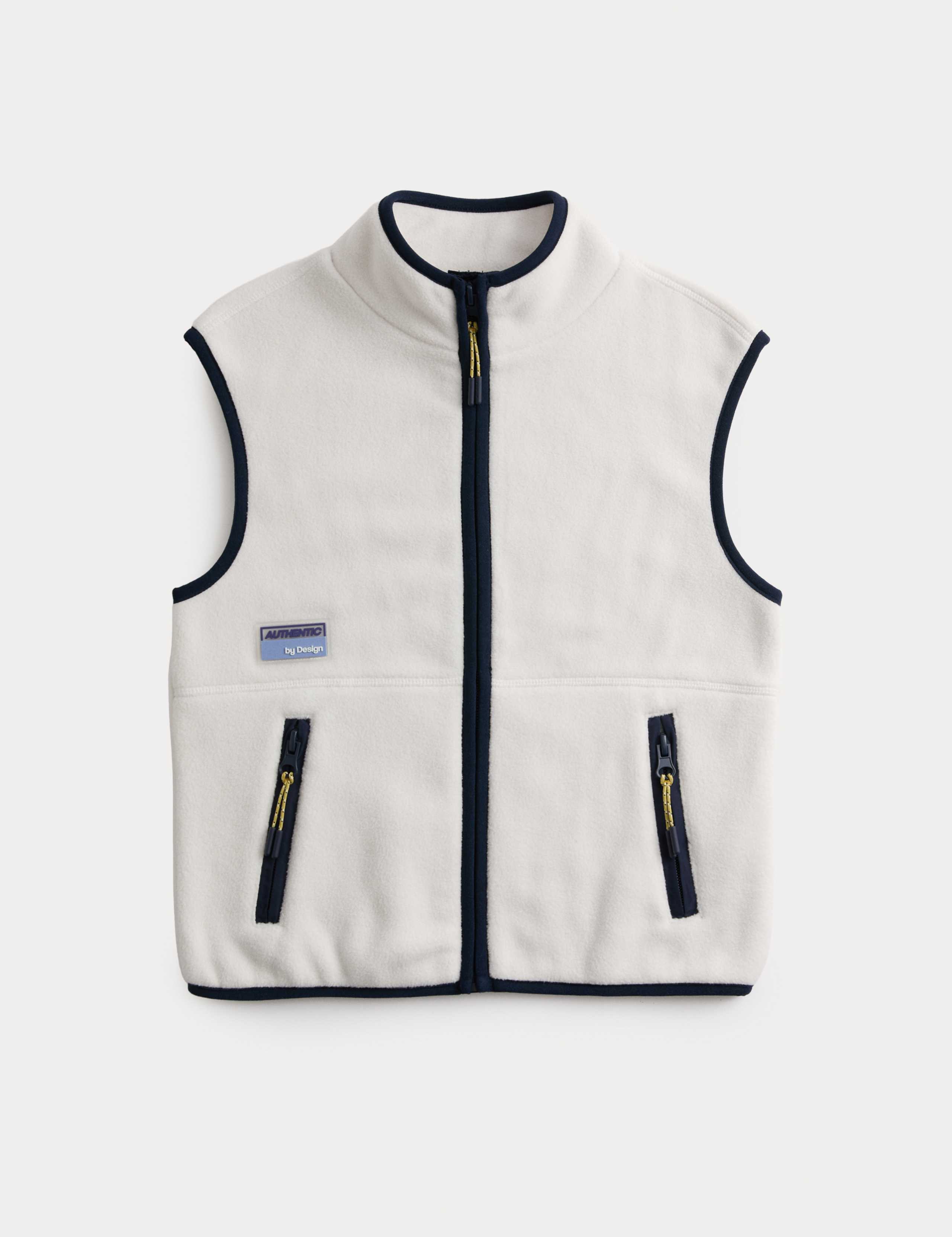 Fleece Zip Through Contrast Trim Gilet (2-8 Yrs)