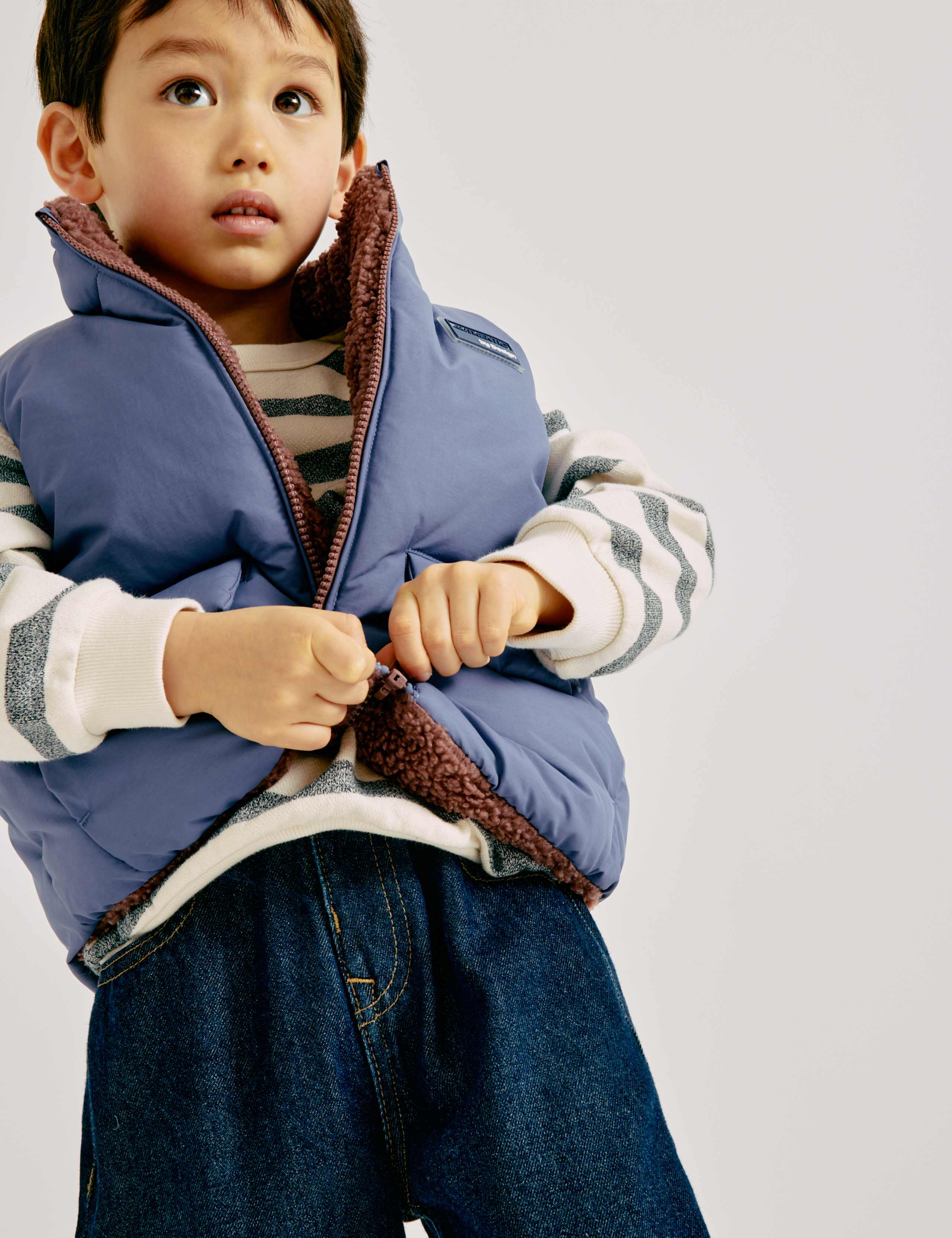 Borg Lined Padded Gilet (2-8 Yrs)