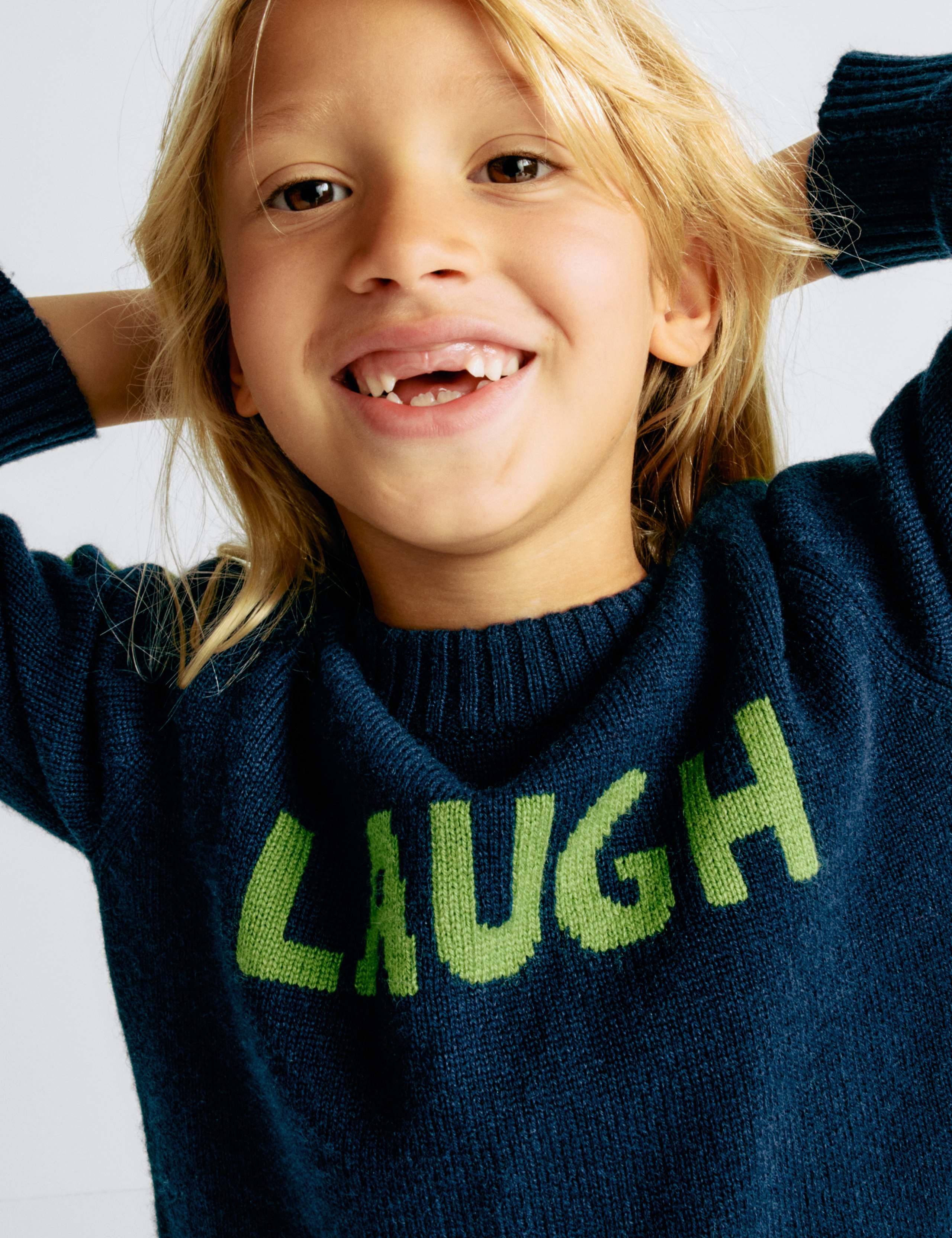 Wool Rich Laugh Slogan Jumper (2-10 Yrs)