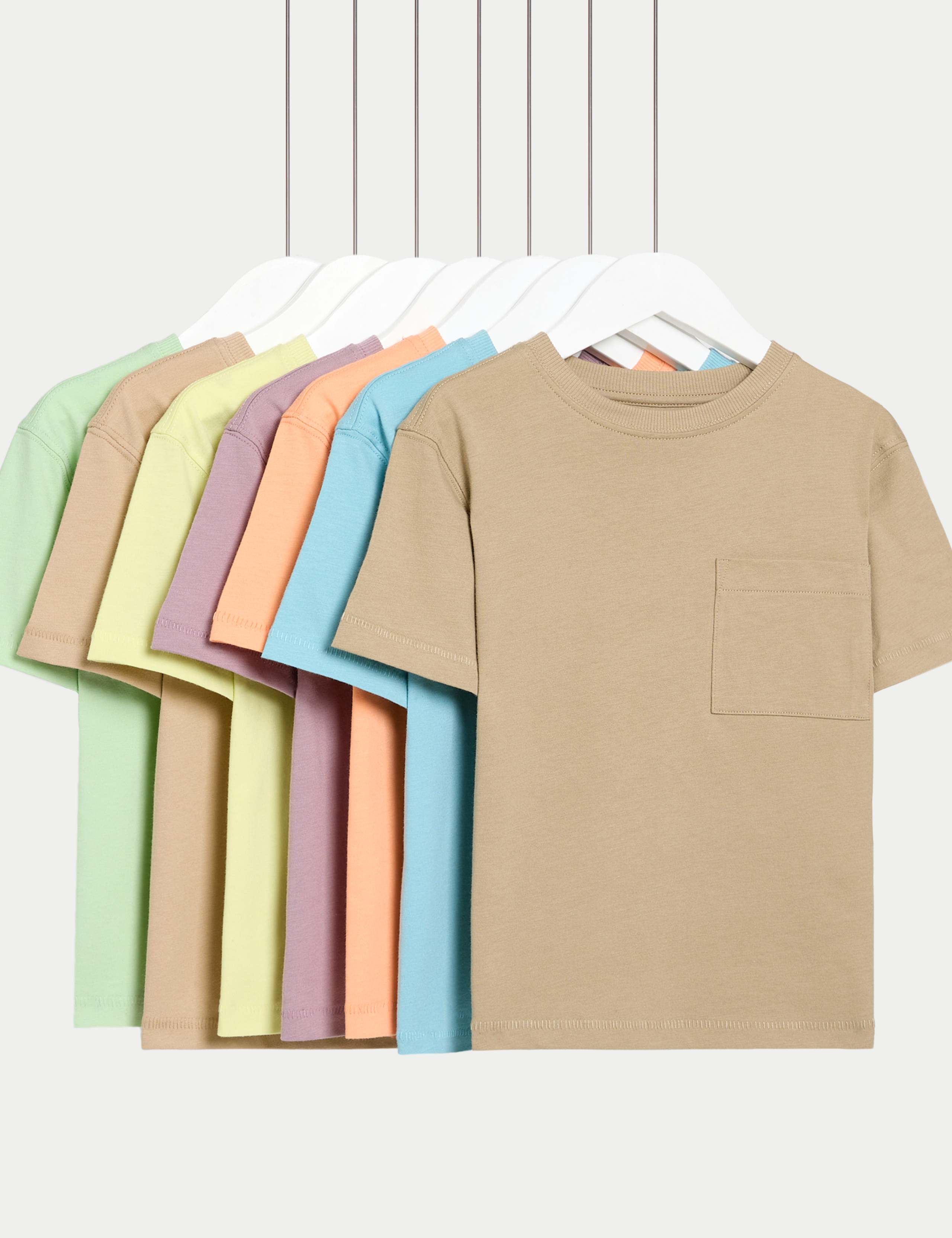 7pk Pure Cotton T-Shirts (2-8 Yrs)