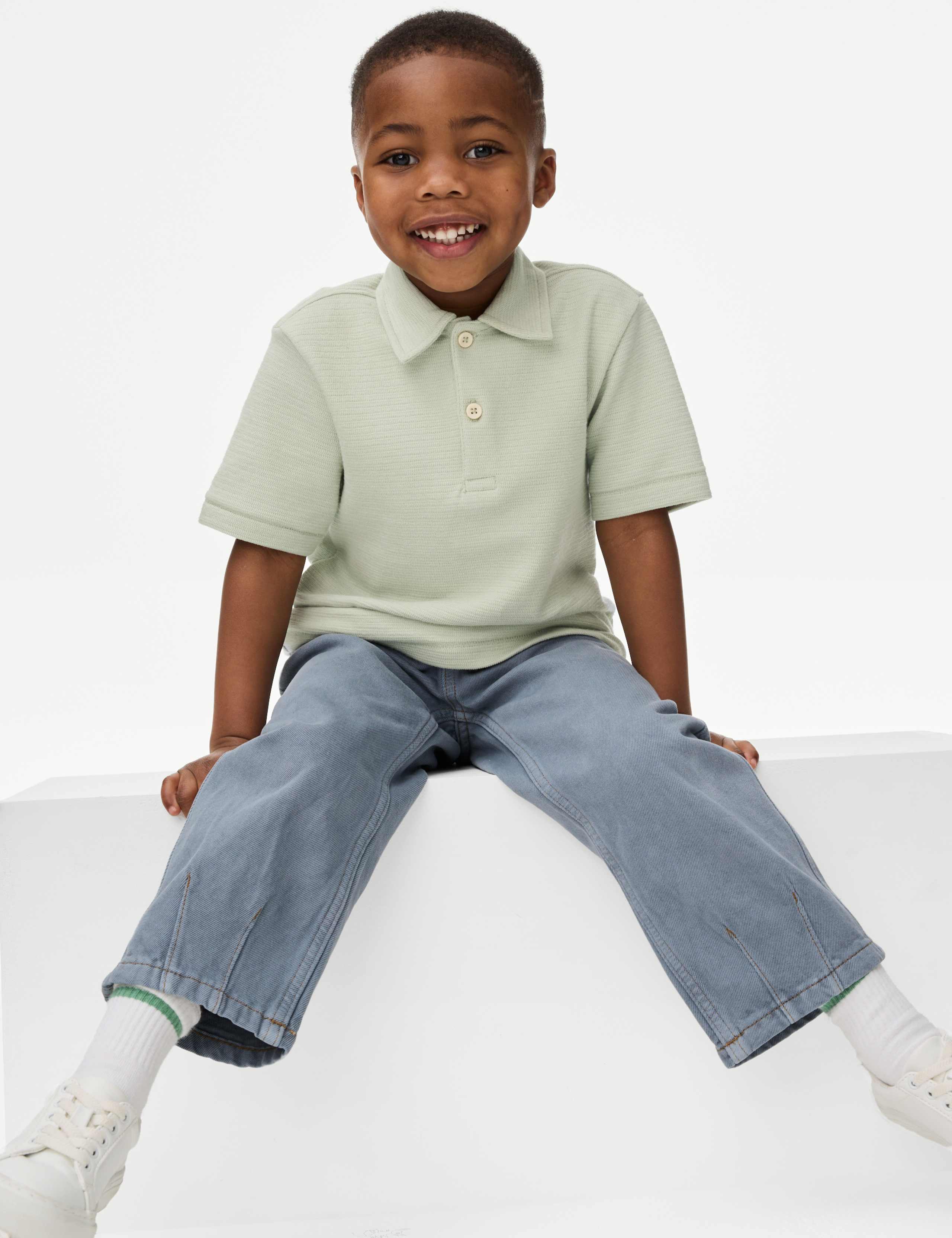 Cotton Rich Knitted Polo Shirt (2-8 Yrs)