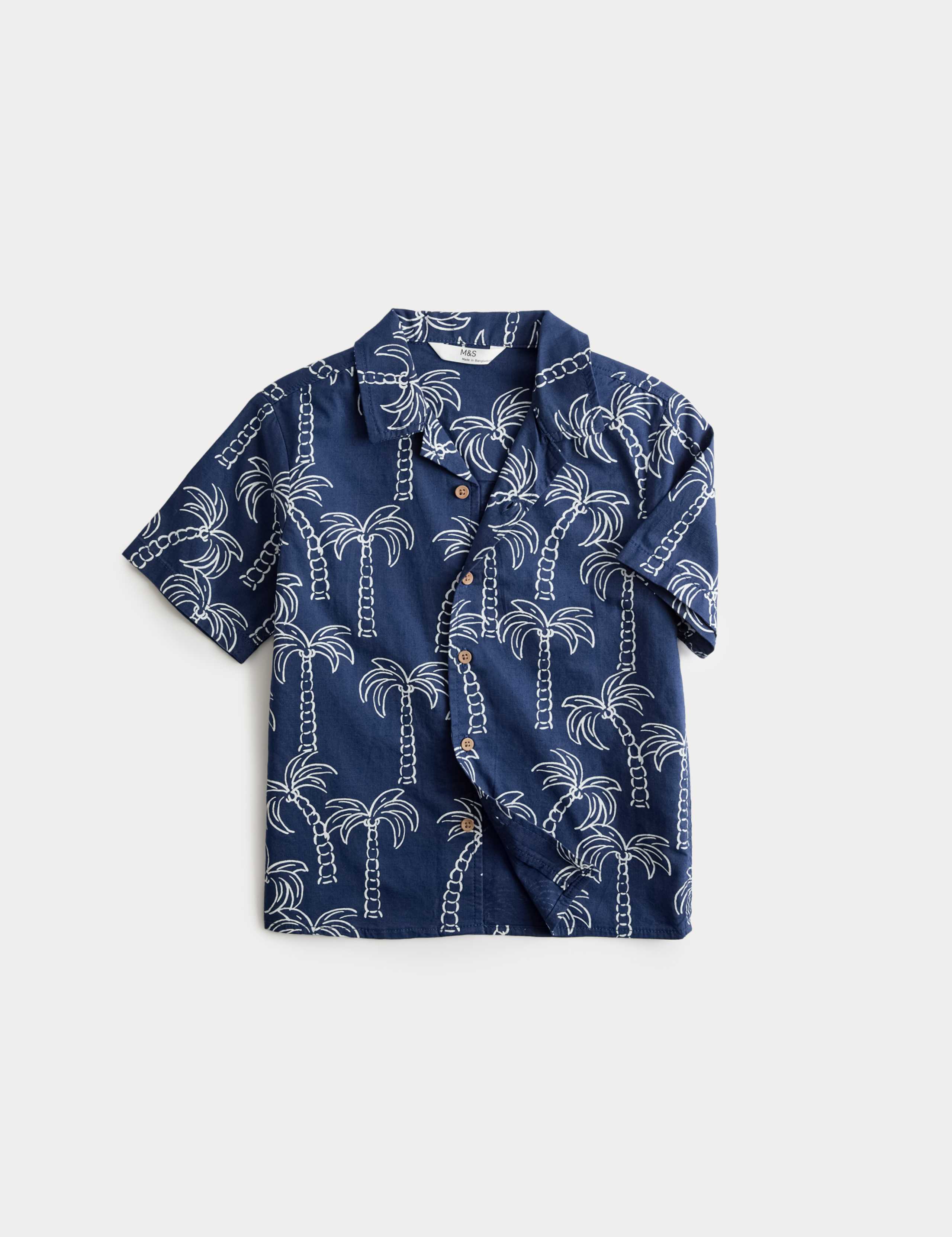 Pure Cotton Palm Print Shirt (2-16 Yrs)