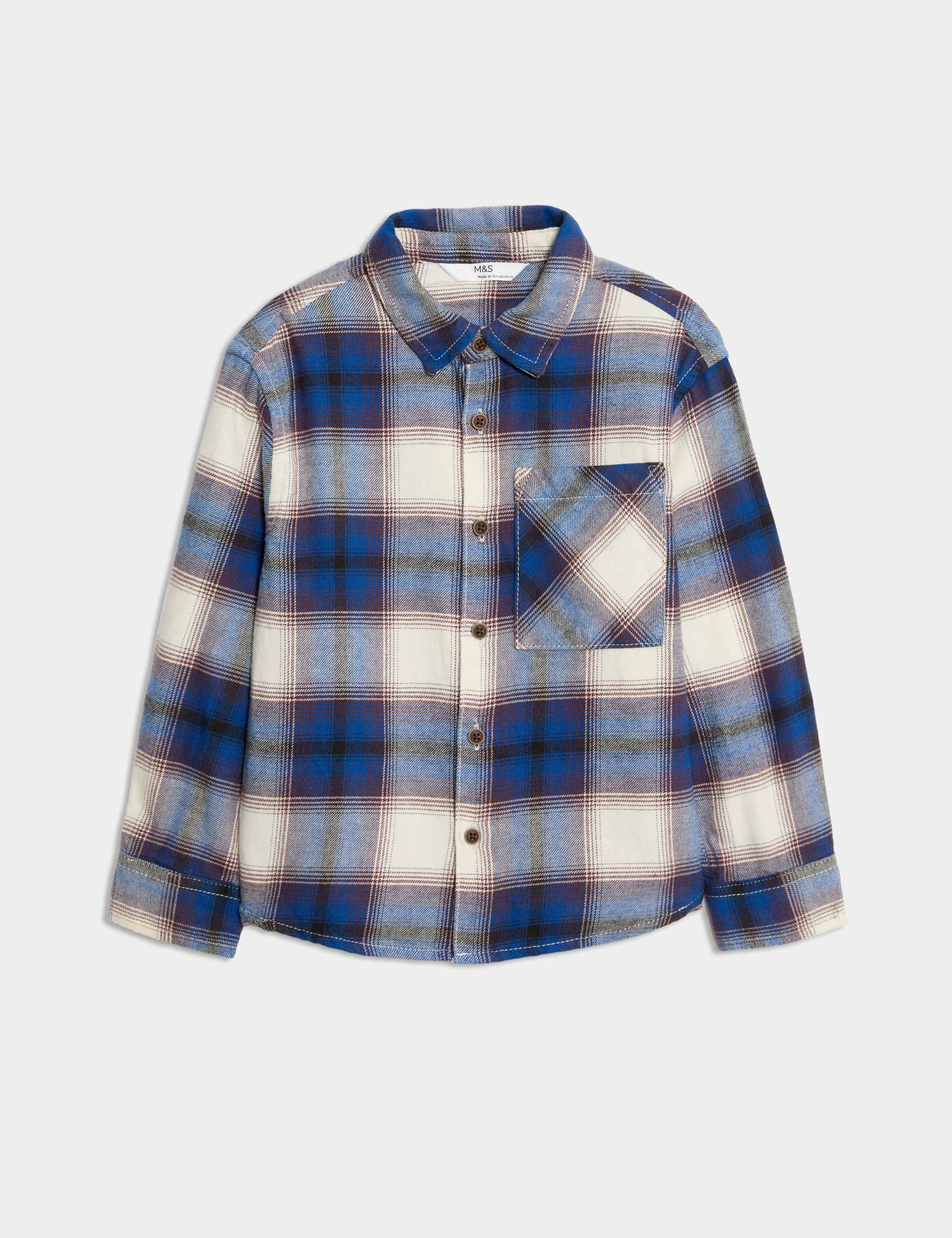 Cotton Brushed Check Shirt (2-8 Yrs)