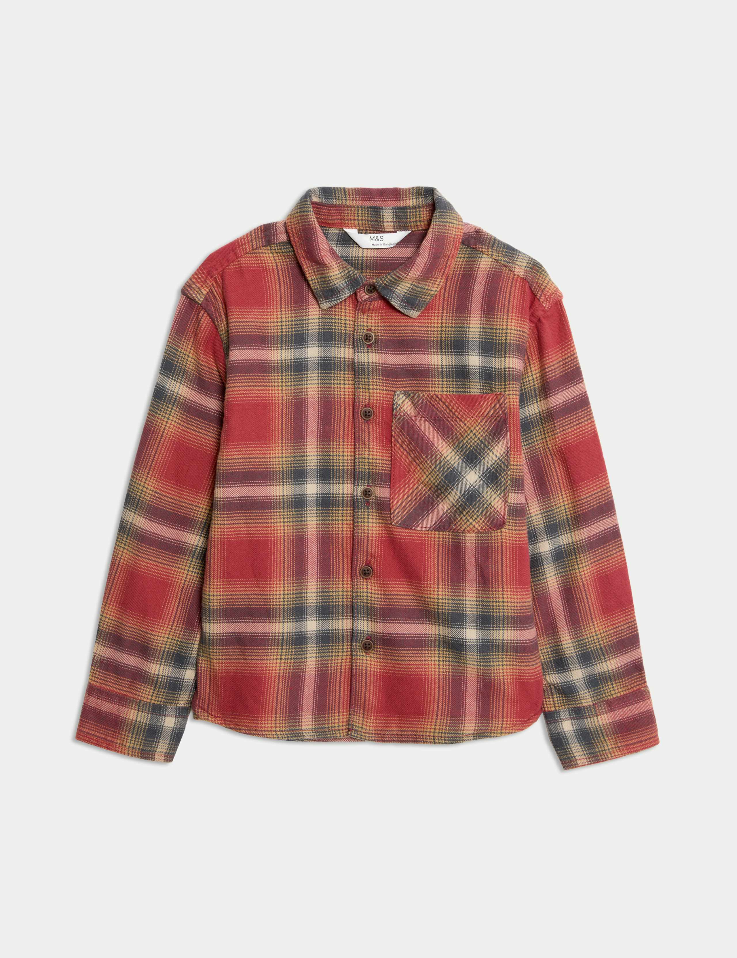 Cotton Brushed Check Shirt (2-8 Yrs)