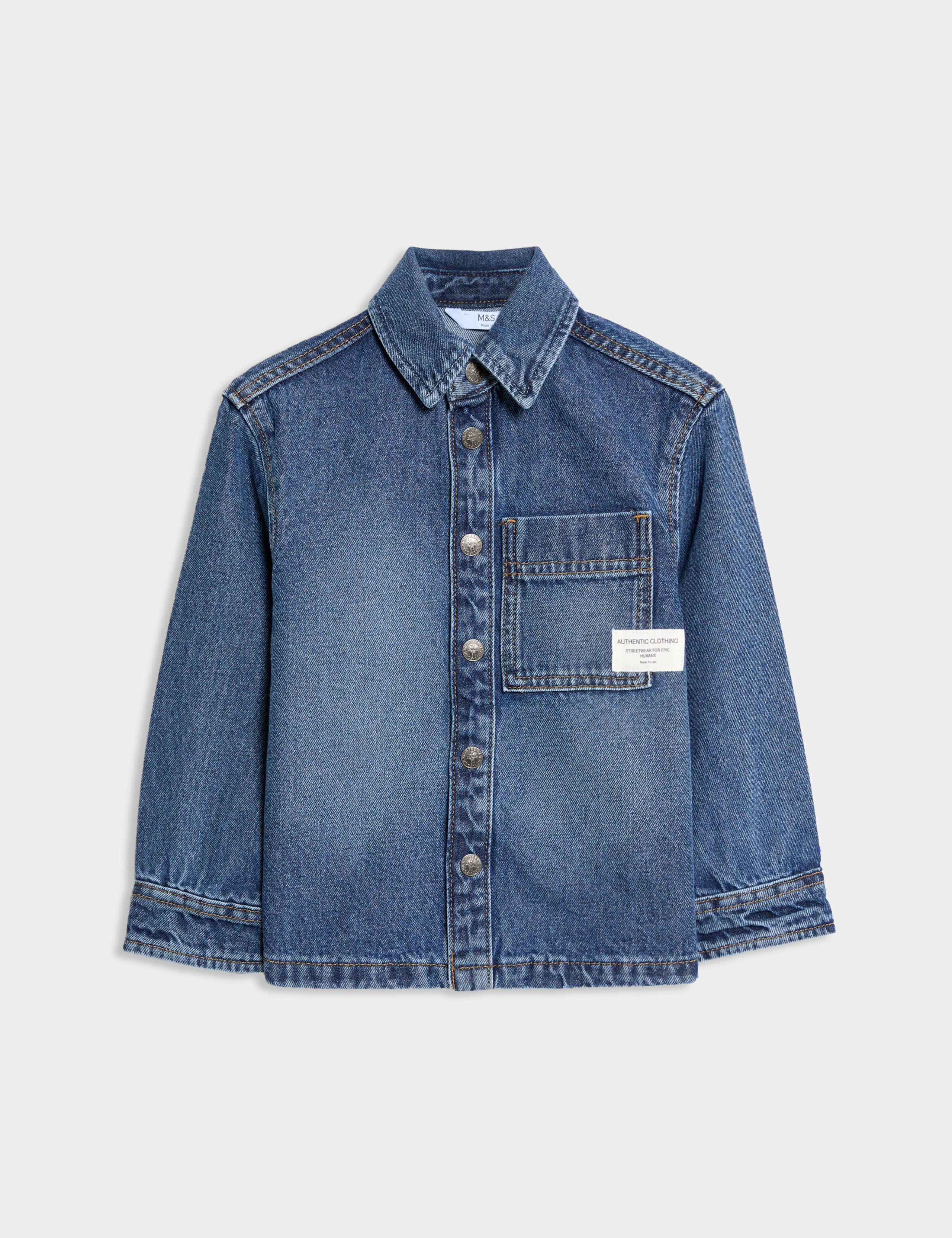 Cotton Twill Denim Shirt (2-8 Yrs)