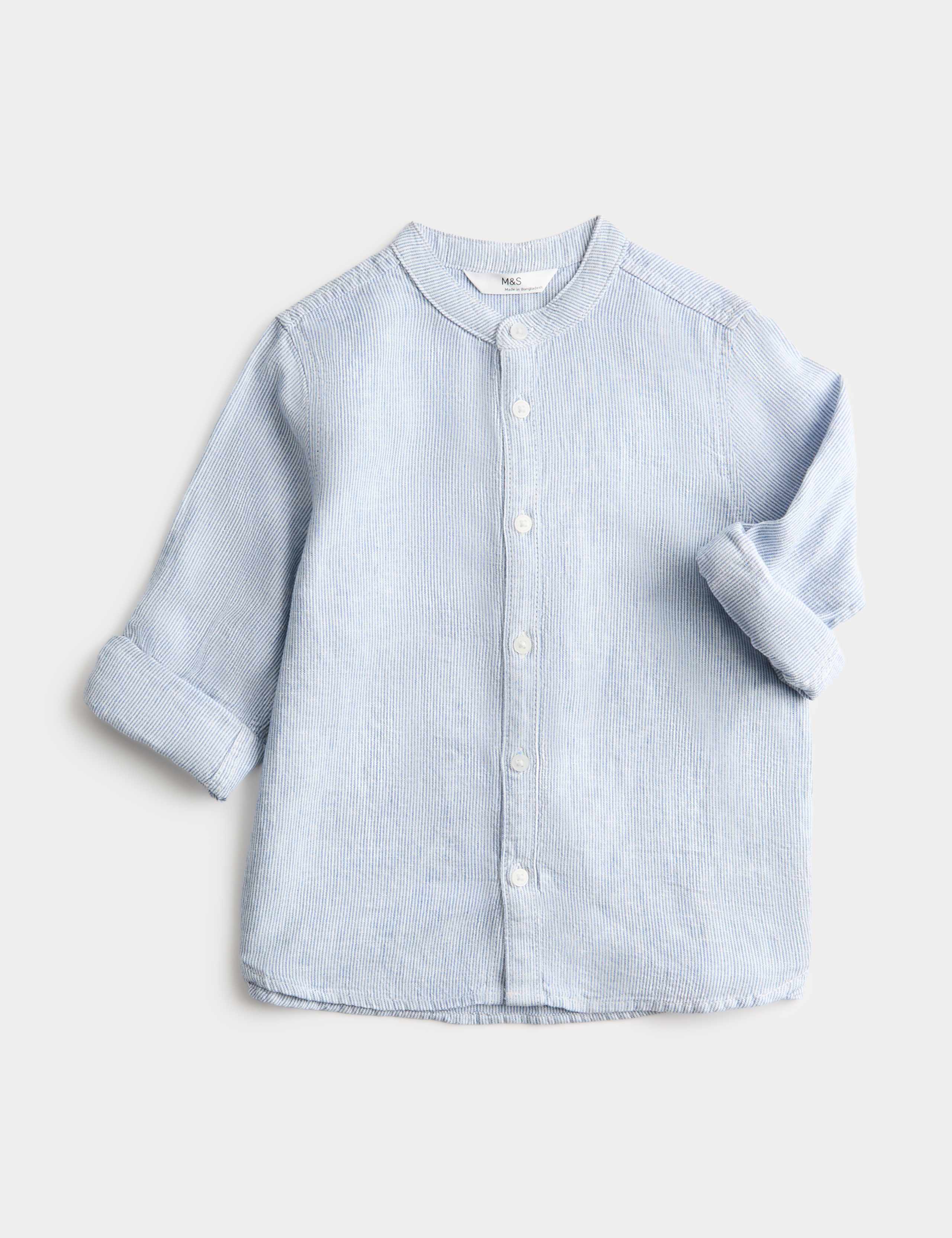 Linen Rich Grandad Shirt (2-8 Yrs)