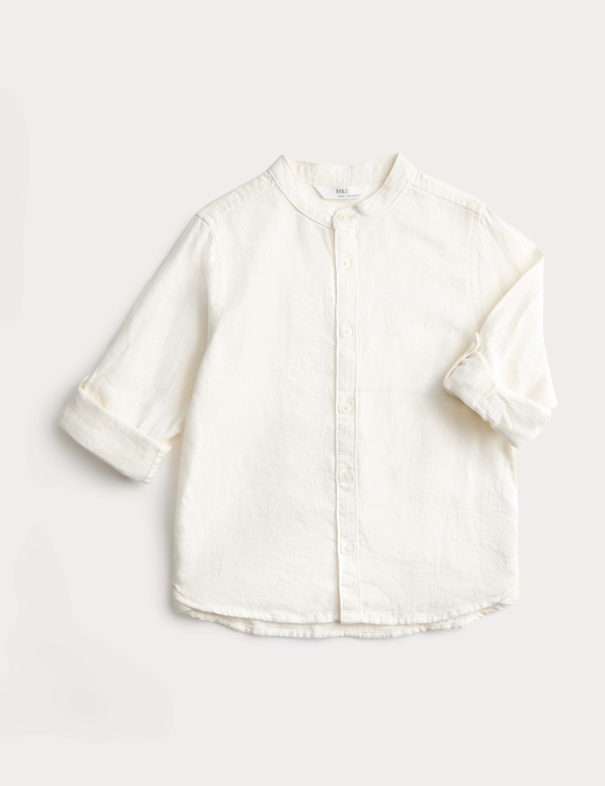 Linen Rich Grandad Shirt (2-8 Years)