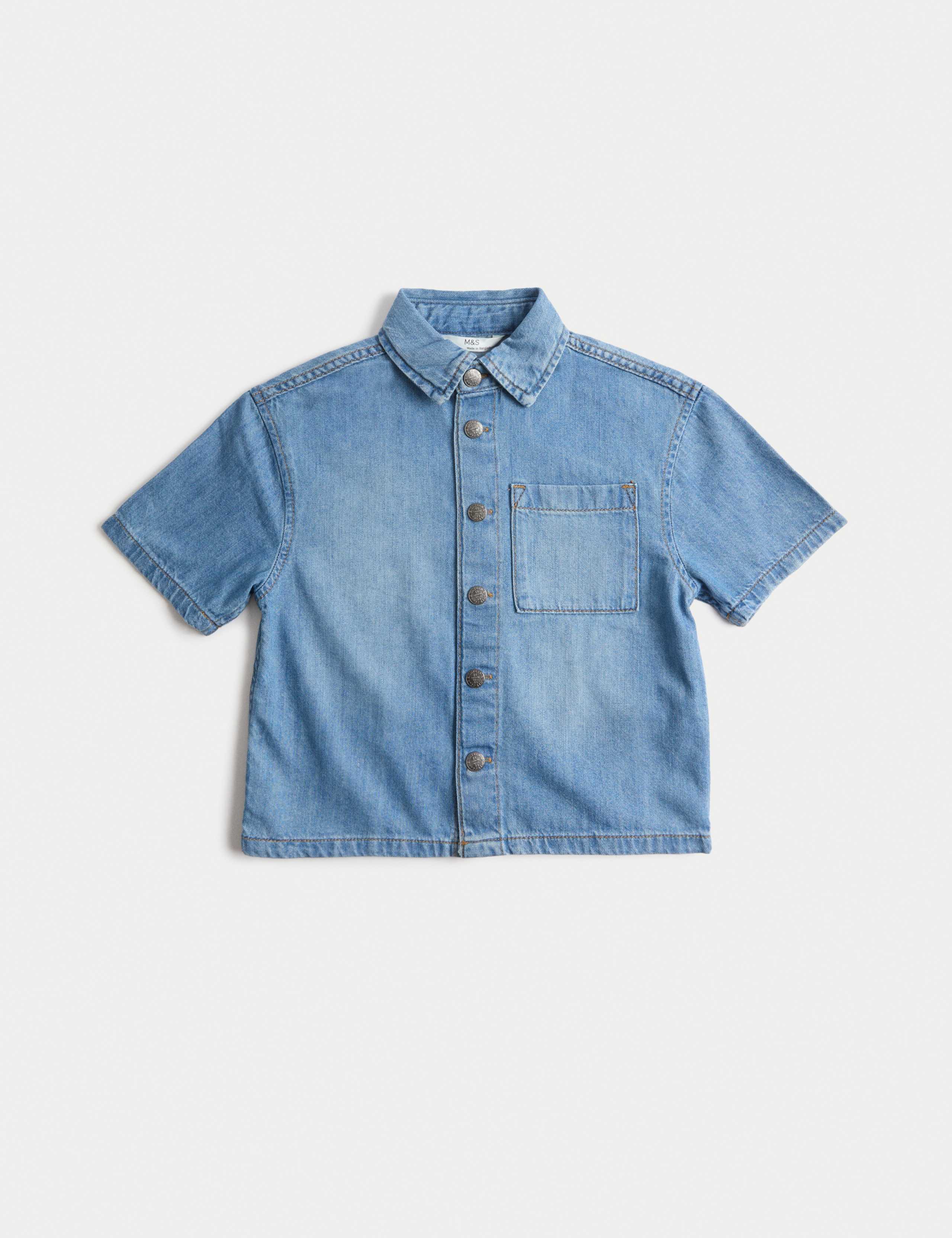 Pure Cotton Denim Shirt (2-8 Yrs)
