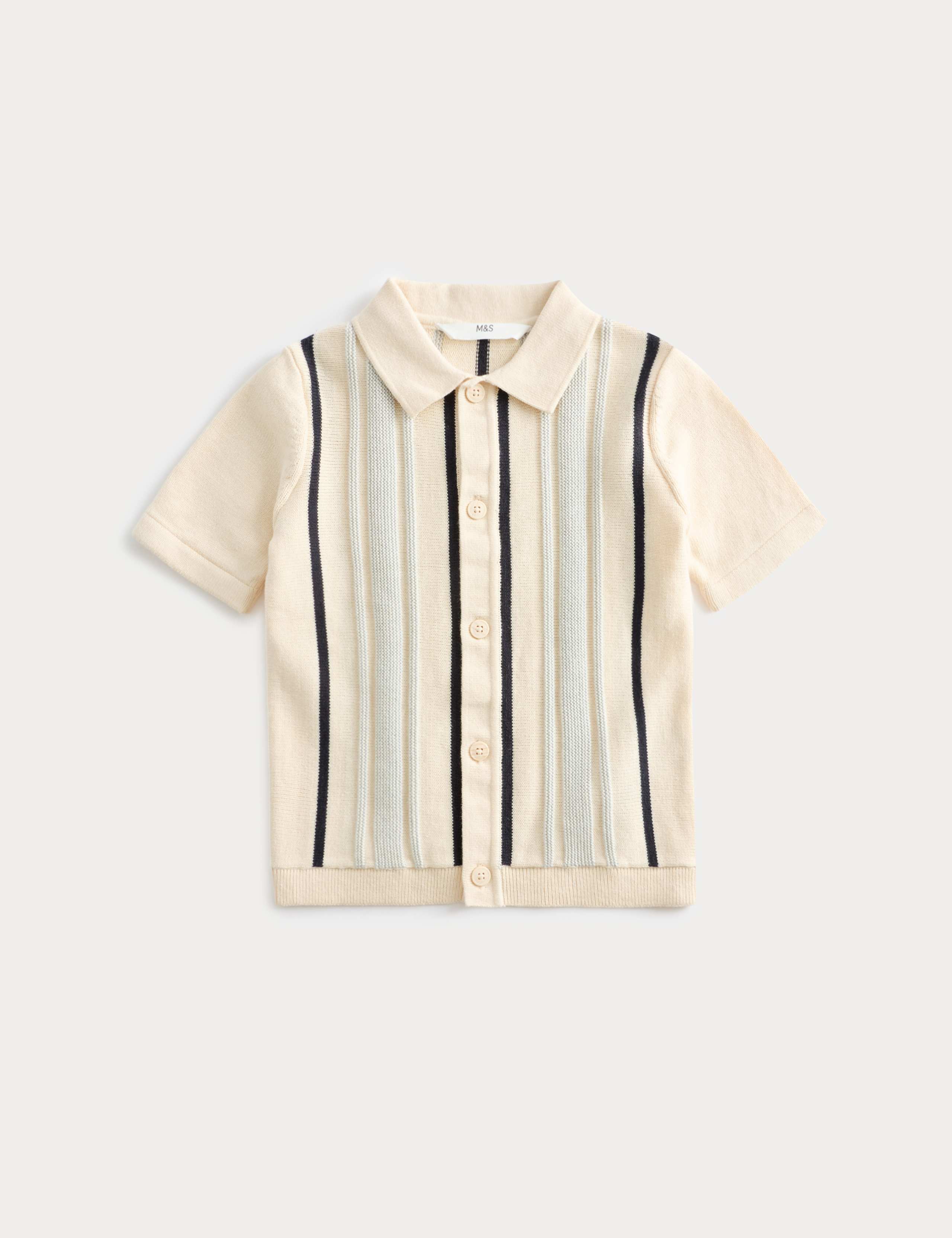 Pure Cotton Striped Knitted Shirt (2-8 Yrs)