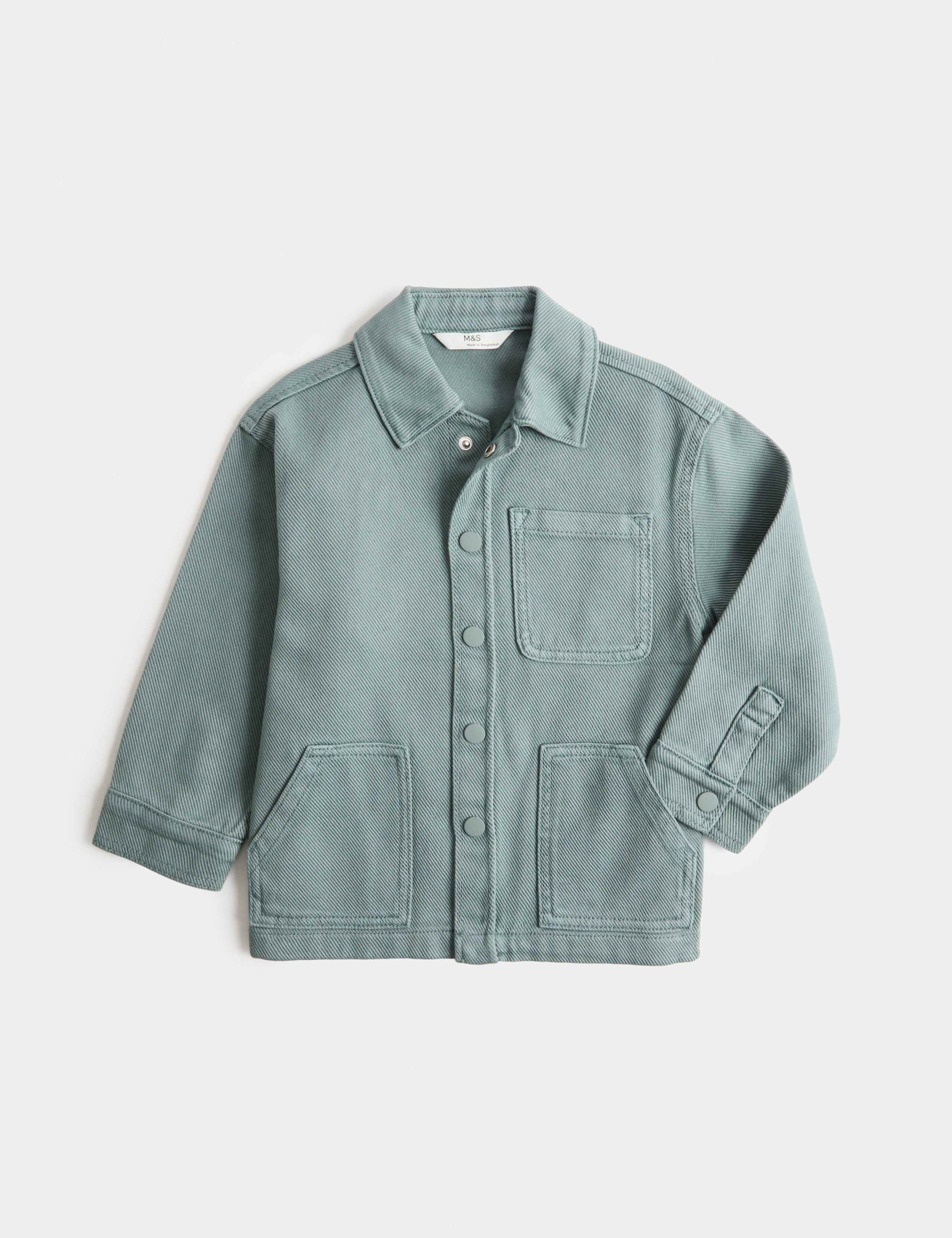 Pure Cotton Denim Overshirt (2-8 Yrs)